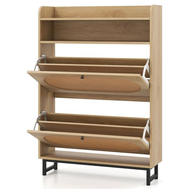 Kingakapp 2 klapitava sahtliga iseseisev kingaorganisaator rotanguksustega ja metalljalgadega naturaalne