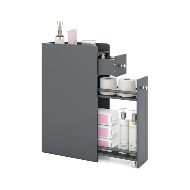 Väike vannitoa kapp 4-korruseline, hall