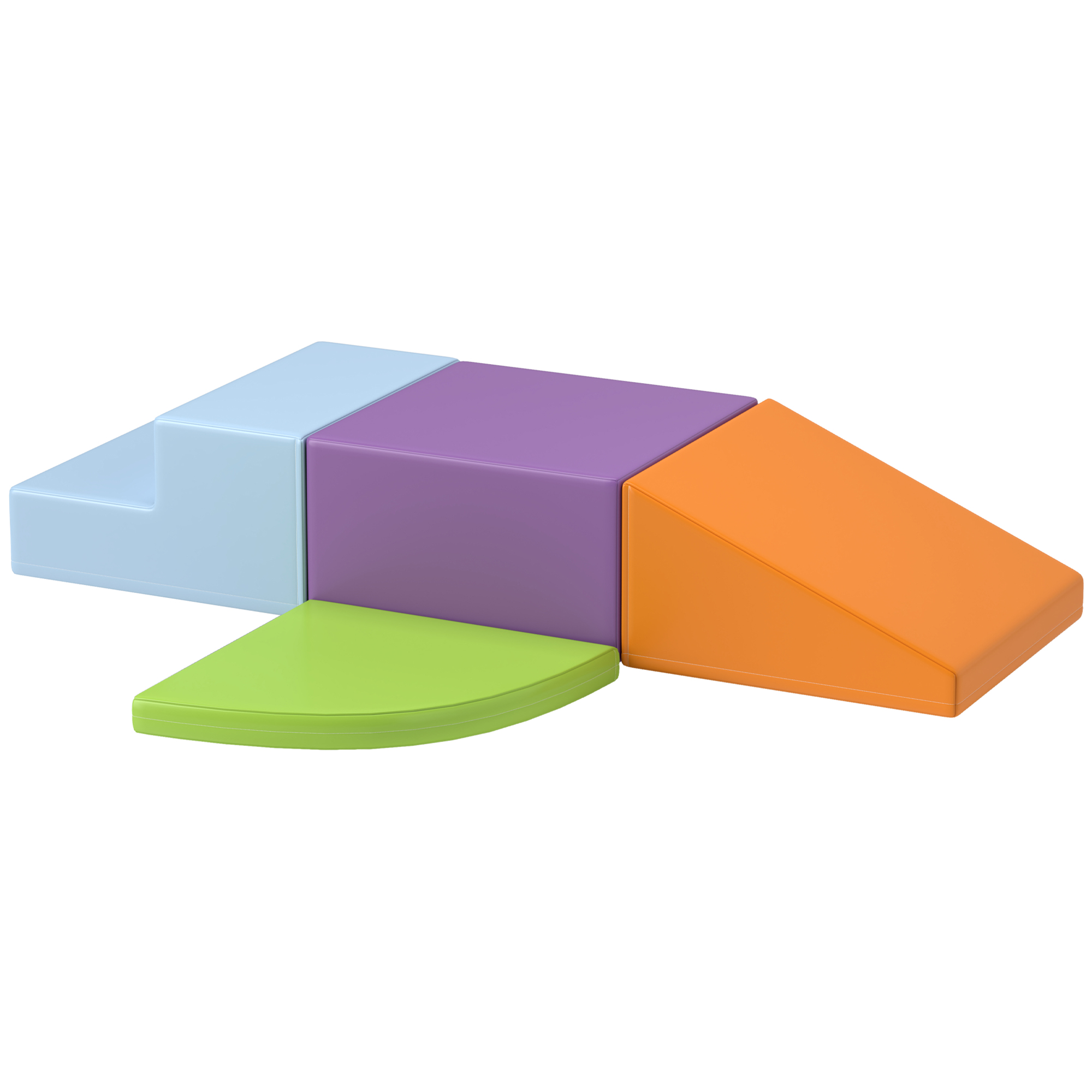 Mahlaplokkide komplekt lastele, ronimis- ja roomamismänguasi, pehme kunstnahk, EPE-vaht, mitmevärviline