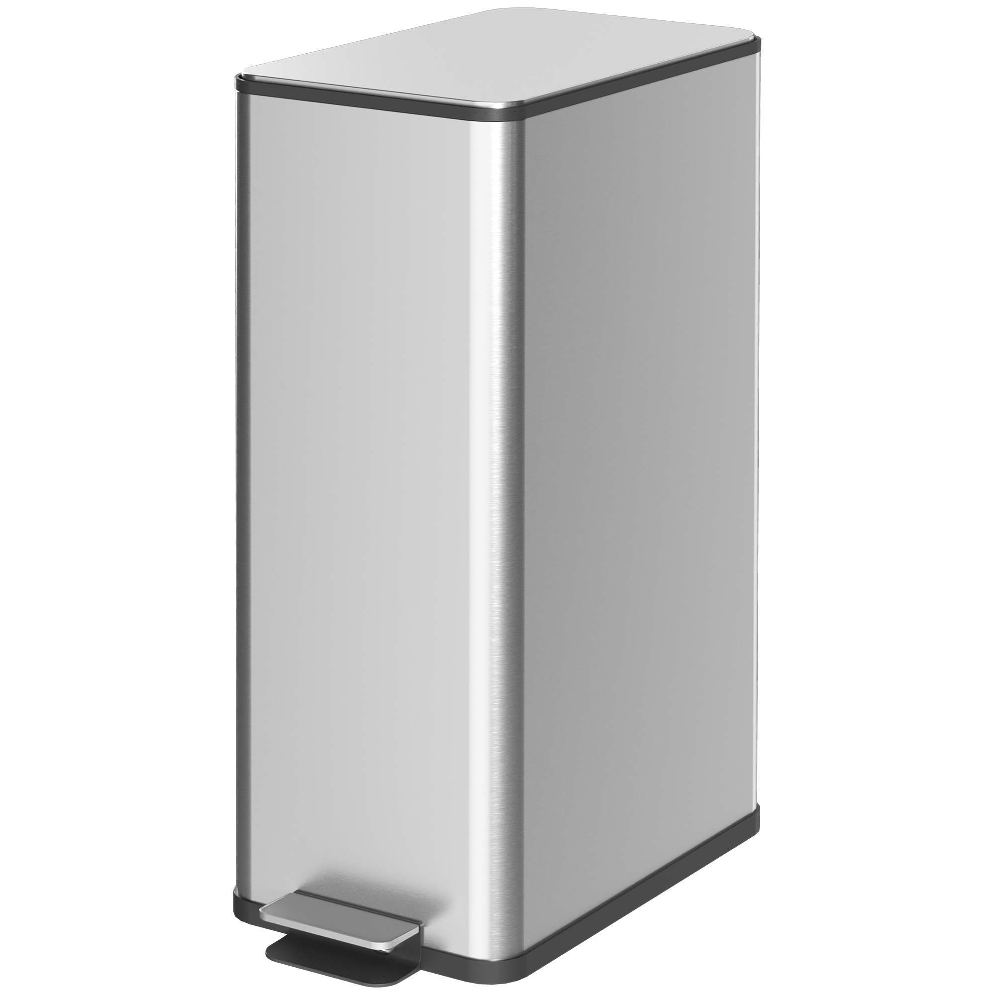 Prügikast 20L pedaaliga prügikast roostevabast terasest kaane ja jalapedaaliga, kosmeetikakast sisekonteineriga elutuppa ja kontorisse, 21,5 x 37,2 x 57 cm.