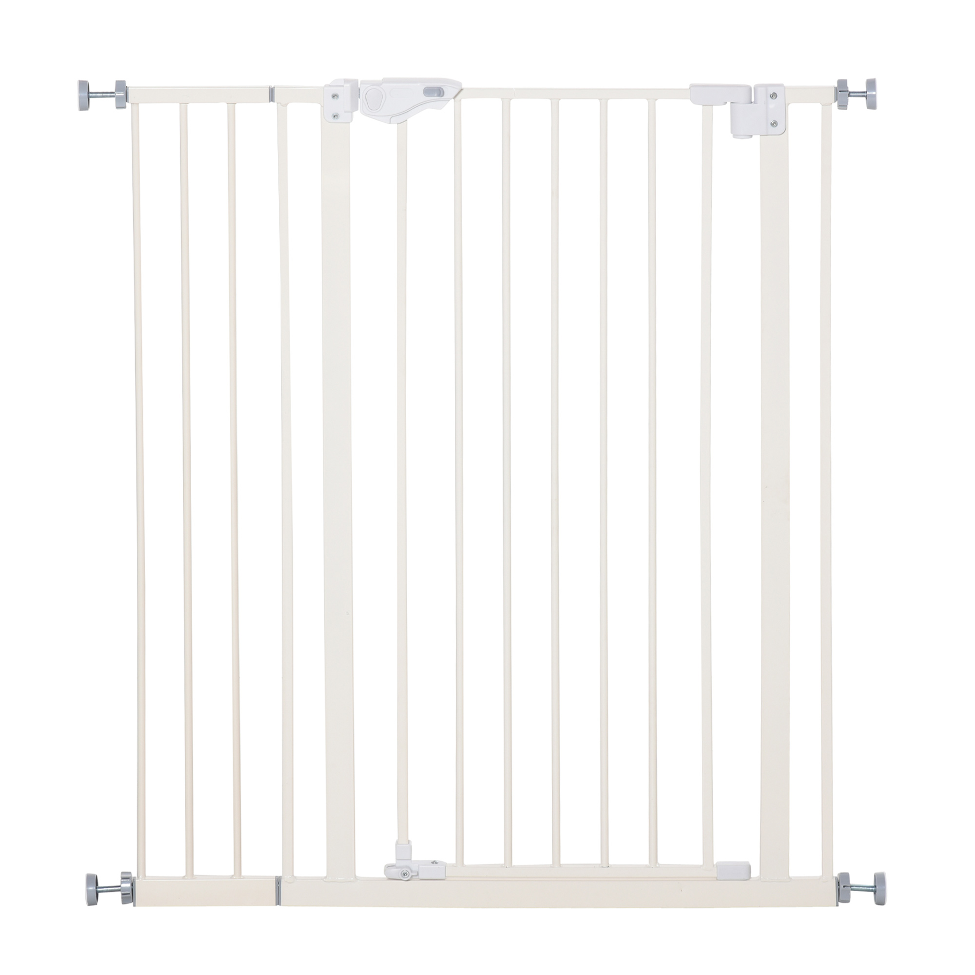 Koeravärav, ekstra kõrge, automaatse sulguriga, metallraamiga, 97,5 x 104,1 cm, valge