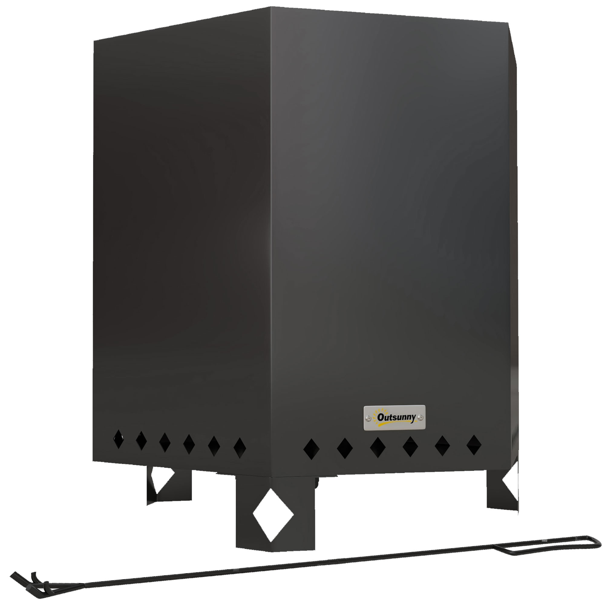 Lõkkease, lõkkease, lõketünn, koos rootoriga, 45 x 38,8 x 46,5 cm, hõbedane + must