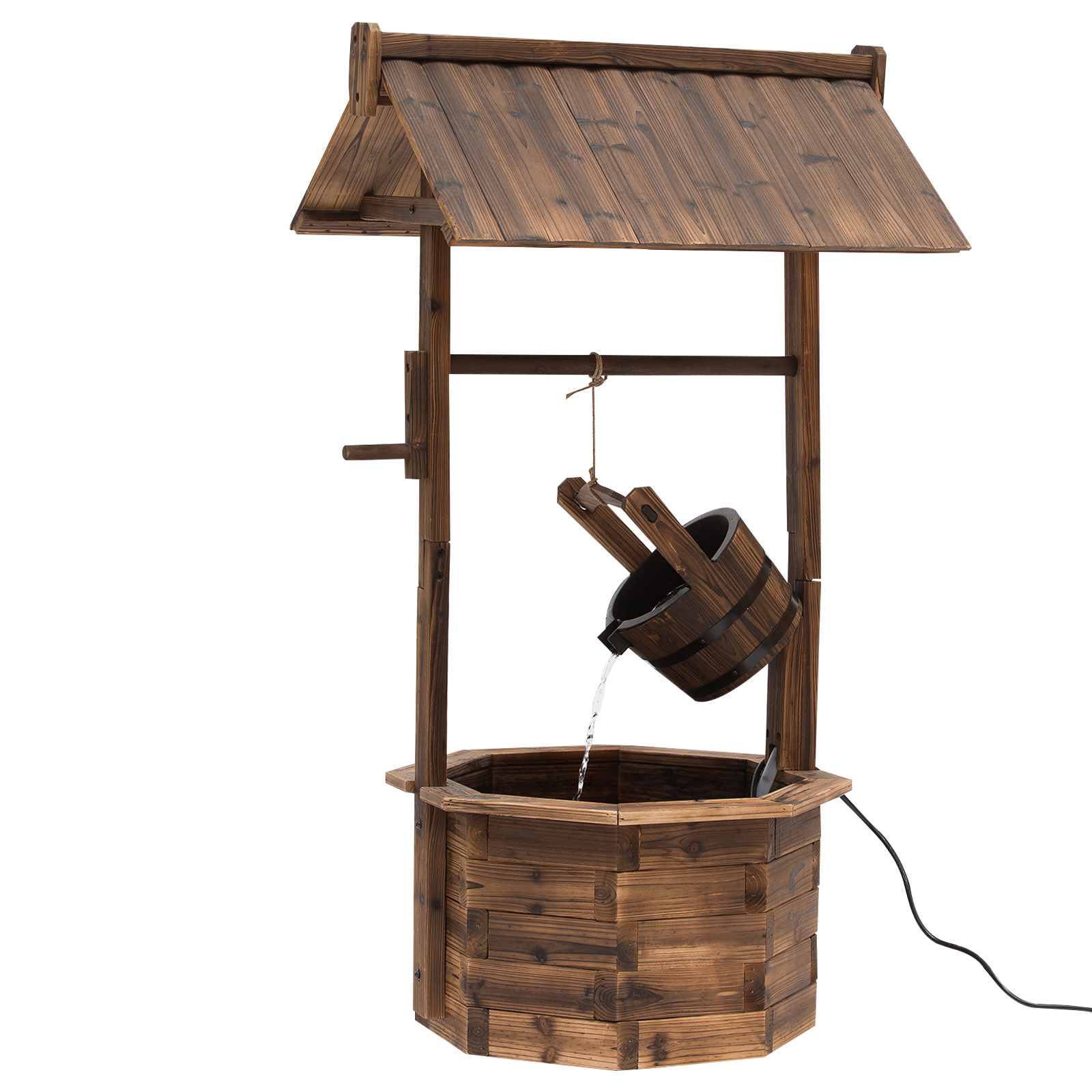 Aia purskkaev, dekoratiivne purskkaev, veesilm, juga, reguleeritav, täispuit, pruun, 68 x 57 x 118 cm