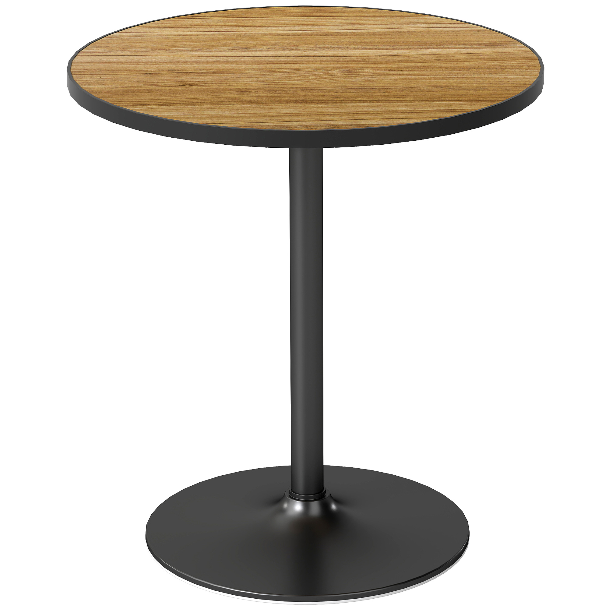 HOMCOM ümmargune söögilaud, tammeviimistlusega, kompaktne disain, 2–4 inimesele, tamm