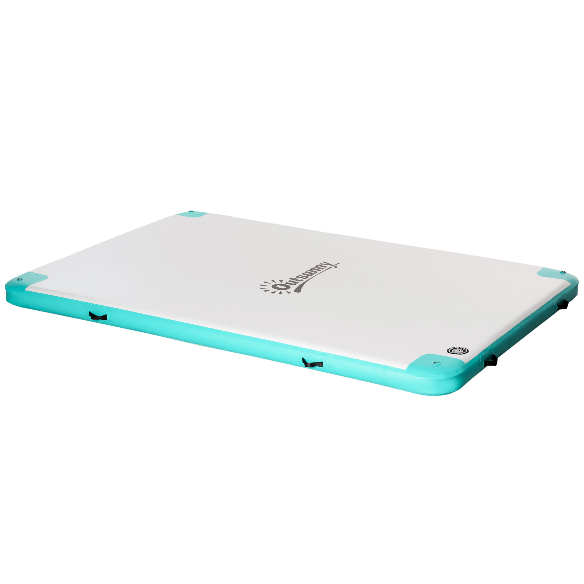 Täispuhutav basseiniujuk, Kokkupandav Ujuv Saar, Libisemiskindel Veevõrkkiik, Vesimadrats, Basseinimänguasi Täiskasvanutele, Ujumissaar Basseini või Järve jaoks, 304 x 204 x 15 cm