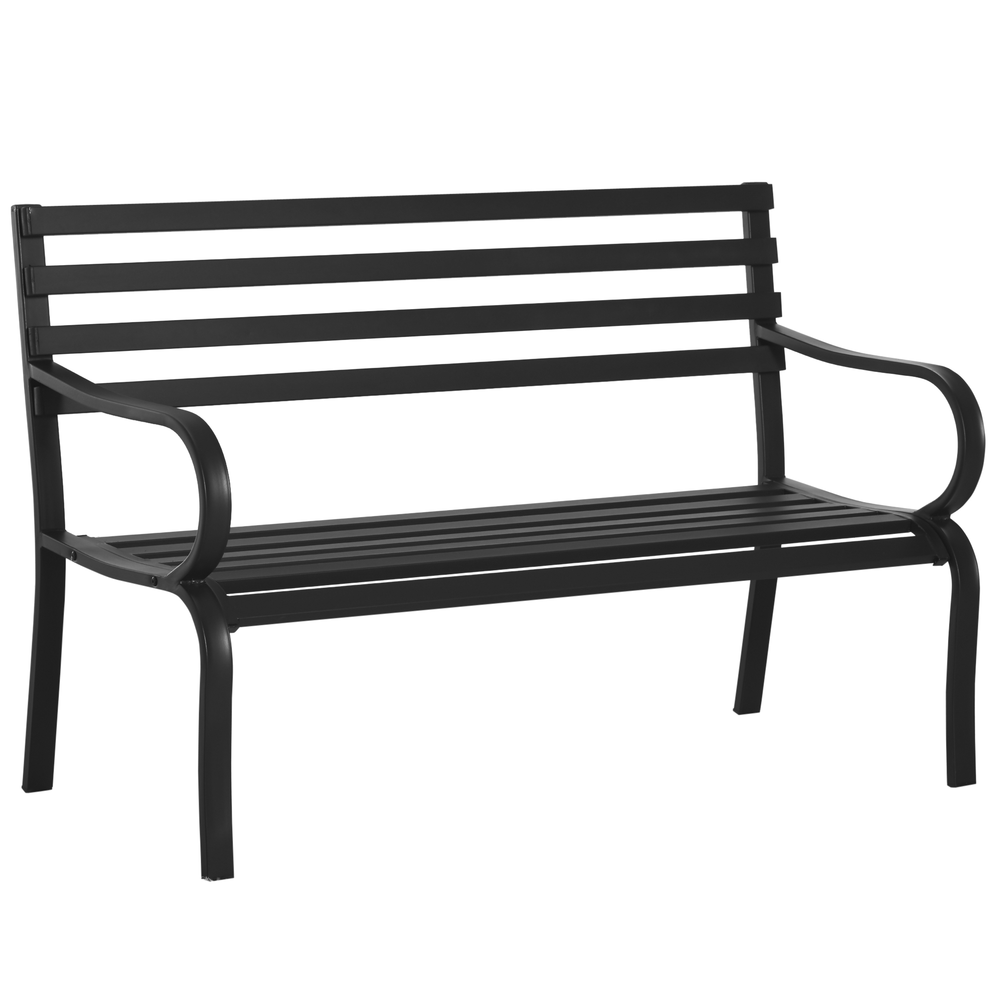 2-kohaline aiapink, kandevõime 240 kg, aiamööbel sobib nii sise- kui ka välistingimustes kasutamiseks, 127 x 58 x 82 cm, must