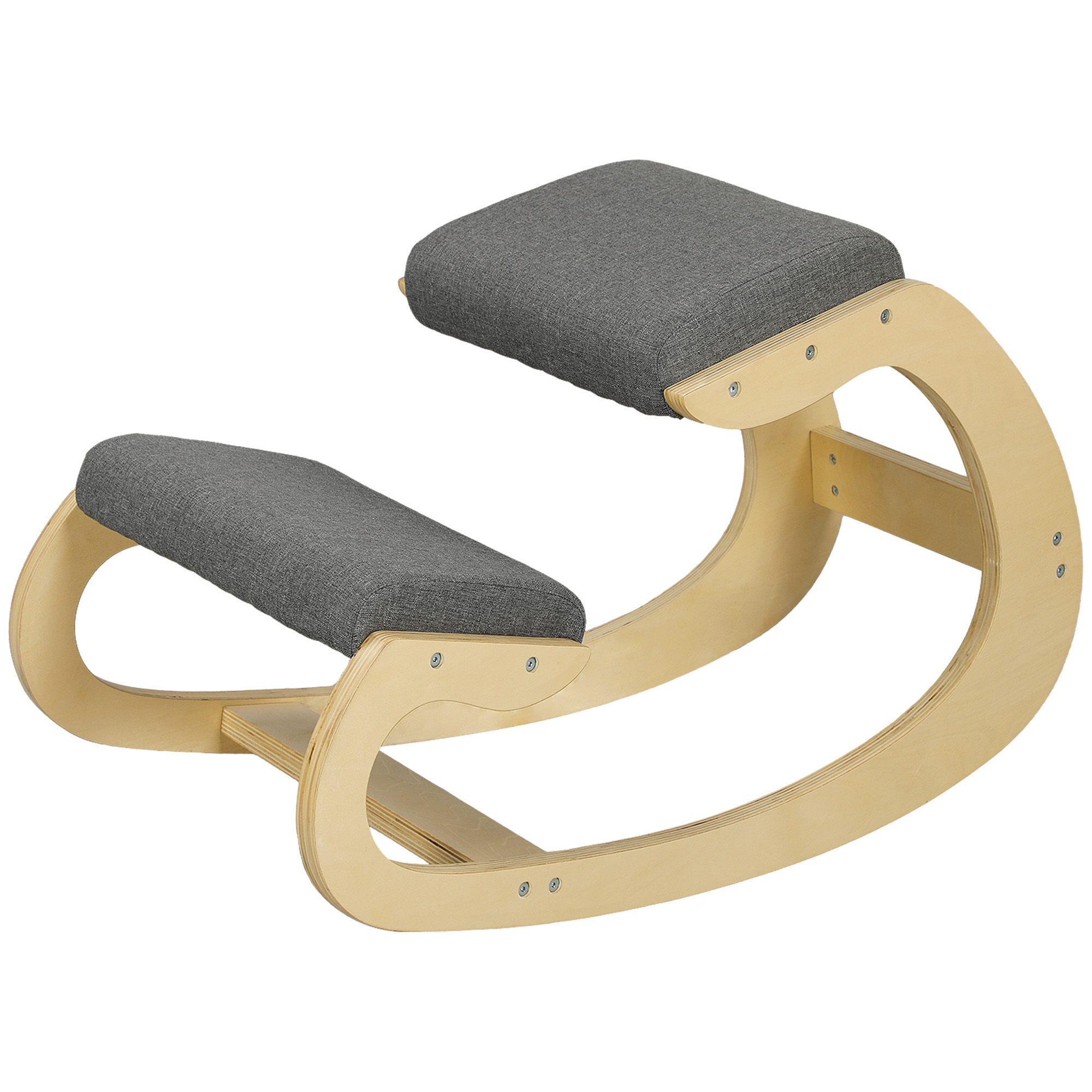 Ergonoomiline kiiktool kodukontorisse, rühi parandamiseks, hall