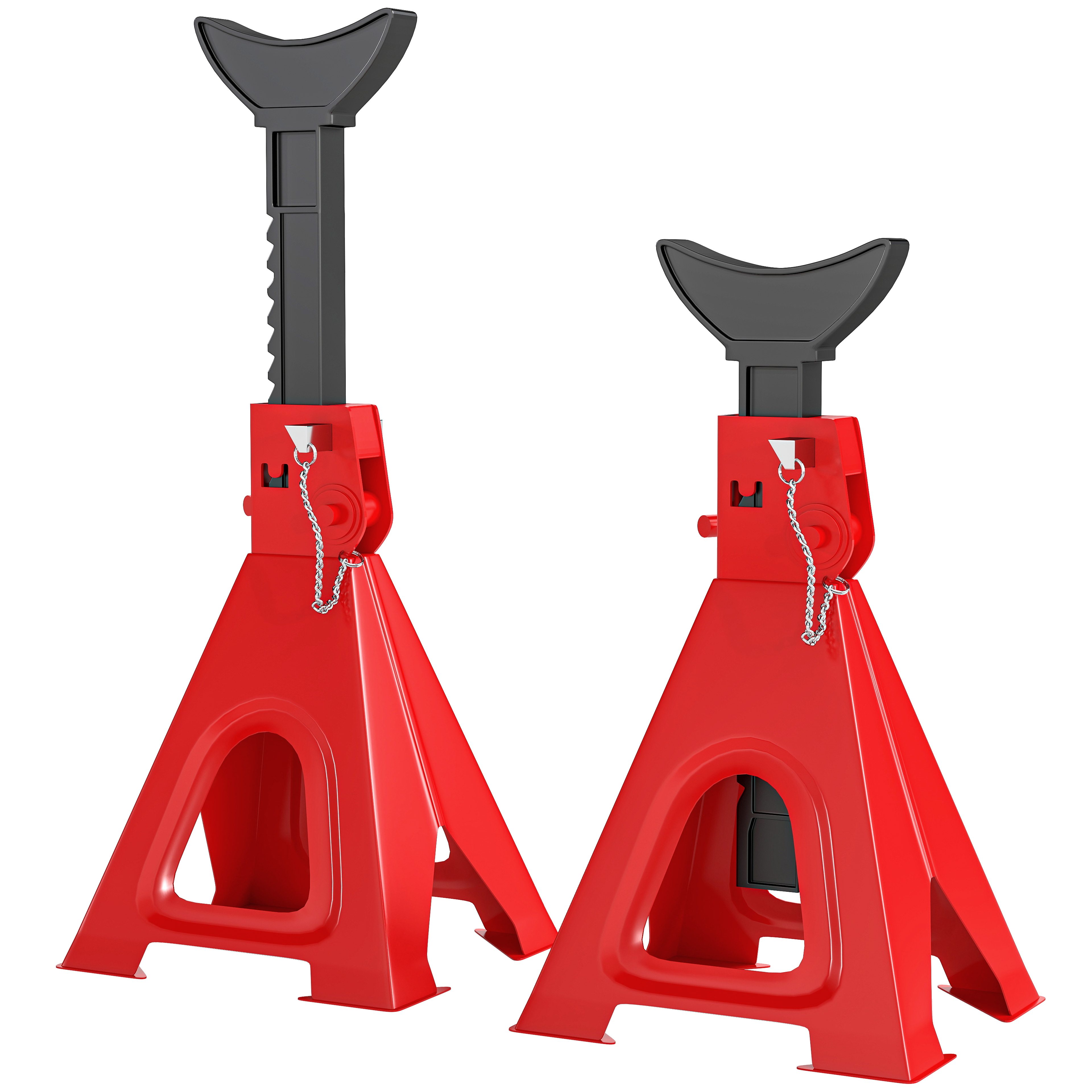 6-tonnise kandevõimega tungraud, 2 osa, sh 2 lukustustihvti, kõrgusega reguleeritav, punane