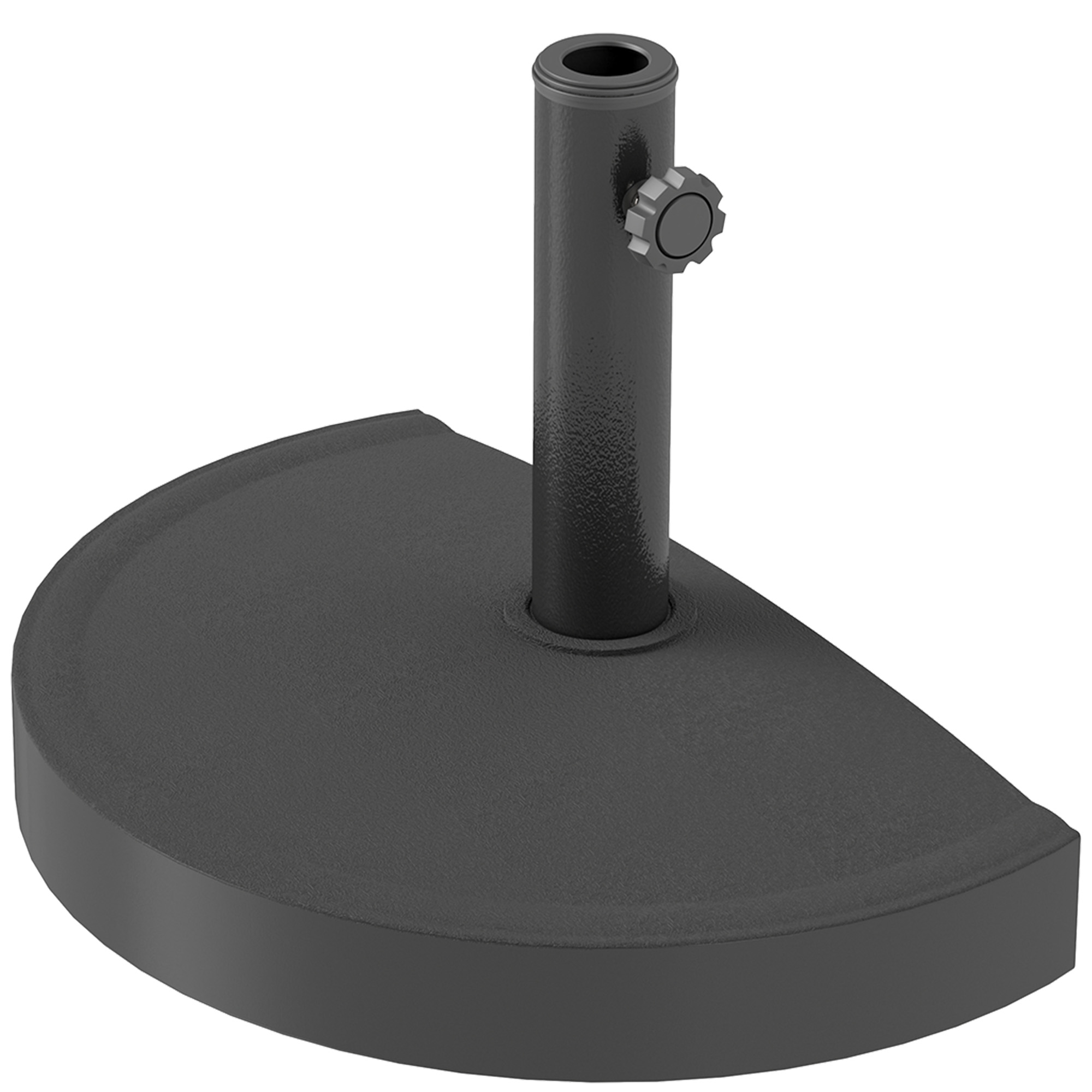 Betoonist päikesevarju alus, poolringikujuline päikesevarju hoidik, päikesevarju raskus päikesevarjudele 32/38/48 mm