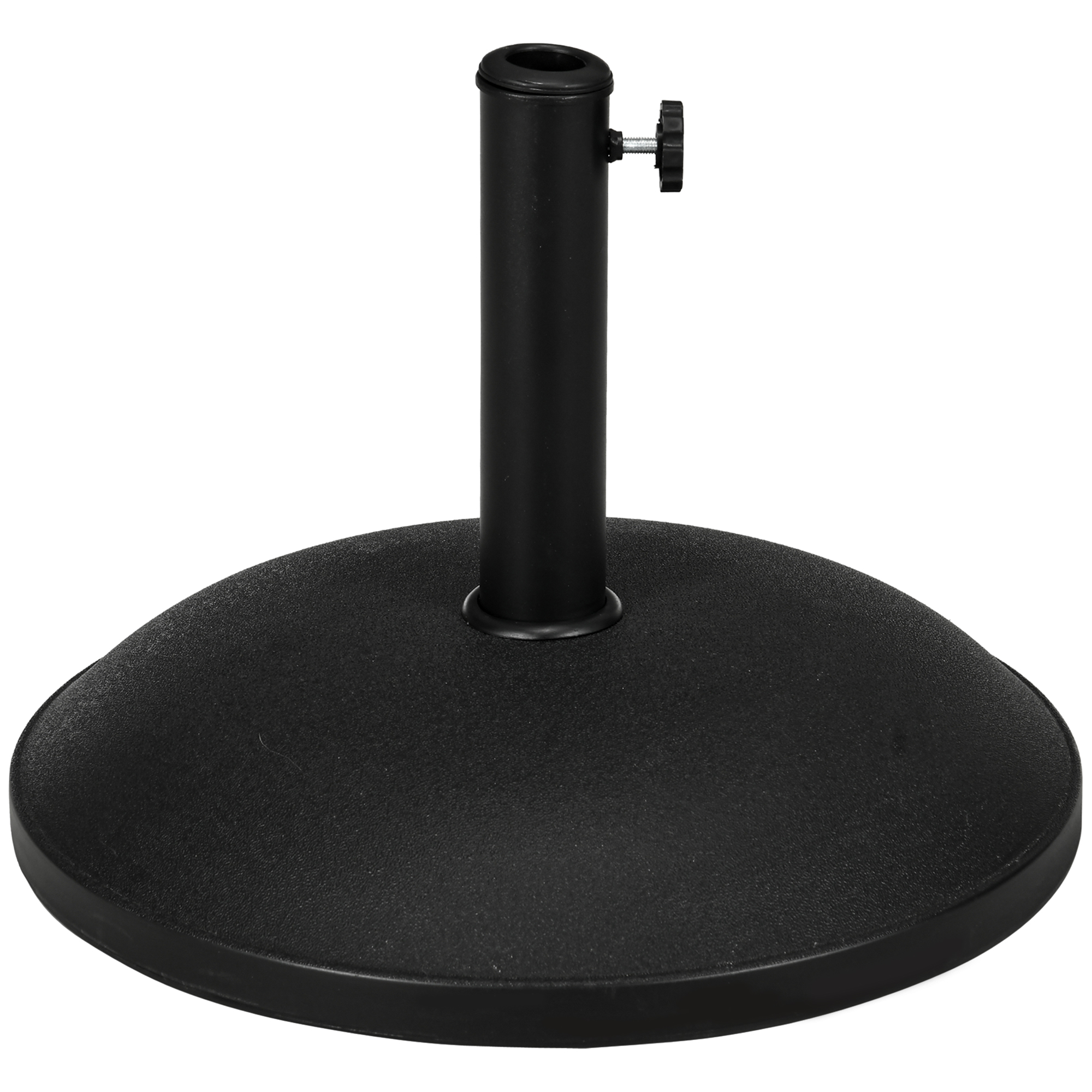Vihmavarjualus, päikesevarjualus, 3 adapterit, reguleeritav, tsement, 25 kg, must