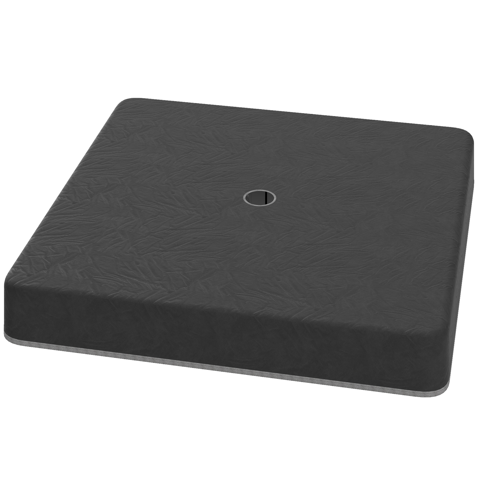 Päikesevarju aluste raskused, veekindlad, liivaga täidetavad, plastist, 89P x 89L x 10,5K cm, mustad