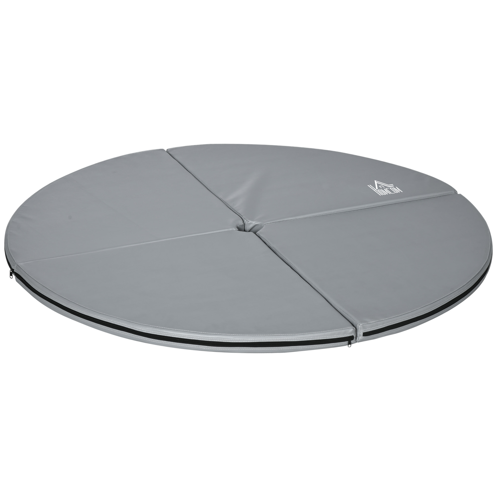 Postitantsumatt, 5 cm paksune ümmargune plastmatt postitantsuharjutusteks, võimlemiseks, joogaks, helehall