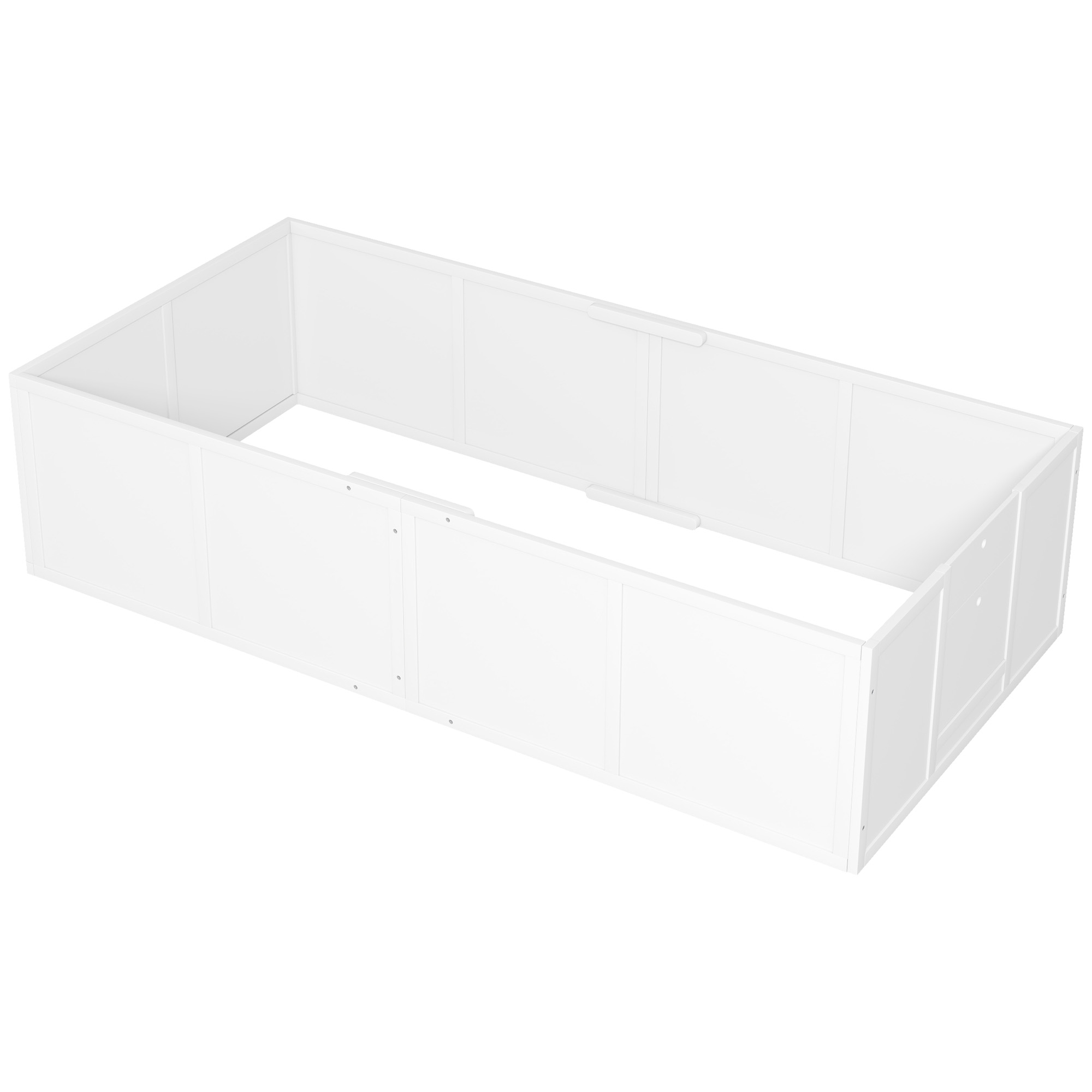 PawHut koerte poegimiskast koertele ja kutsikatele, reguleeritavate sissepääsudega, suurtele ja väikestele koertele, 196 x 96 x 48 cm, valge