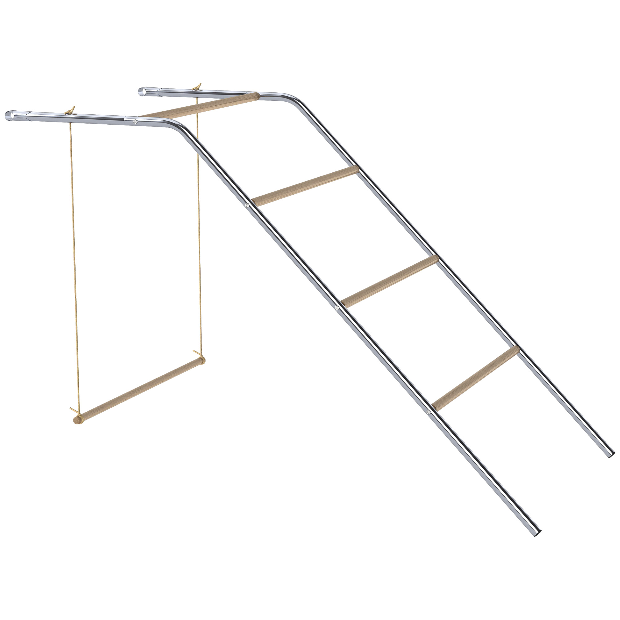 Puidust kanade mänguväljak, õrredega kanade mänguväljak, reguleeritav kiik, 82 x 150 x 110 cm, hõbedane