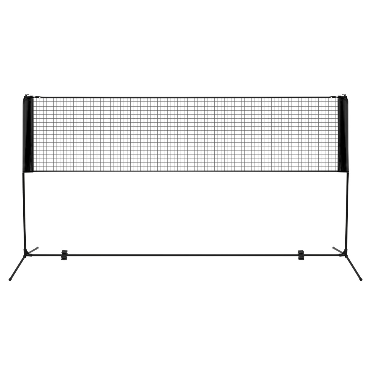 Reguleeritav sulgpallivõrkpallivõrgu komplekt tagaaeda - 310 cm - must