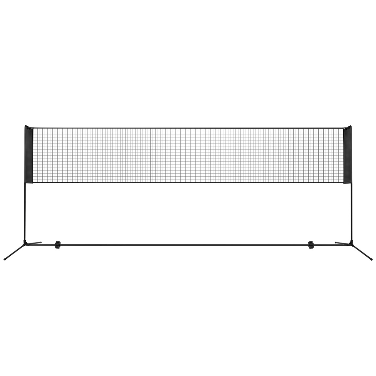 Reguleeritav sulgpallivõrkpallivõrgu komplekt tagaaeda - 420 cm - must