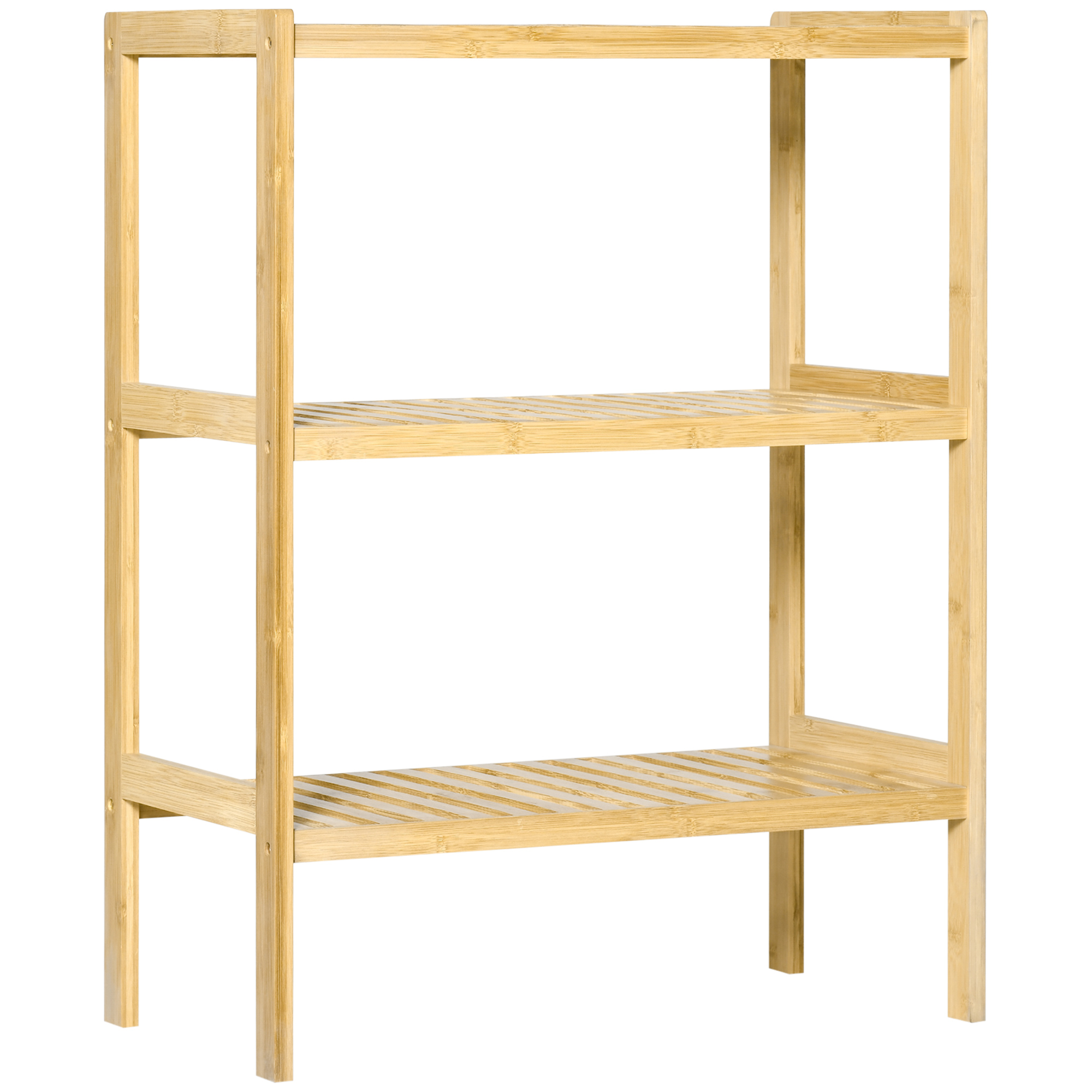 Bambusriiul 3 riiuliga, bambus 62 cm x 33 cm x 80 cm, naturaalne
