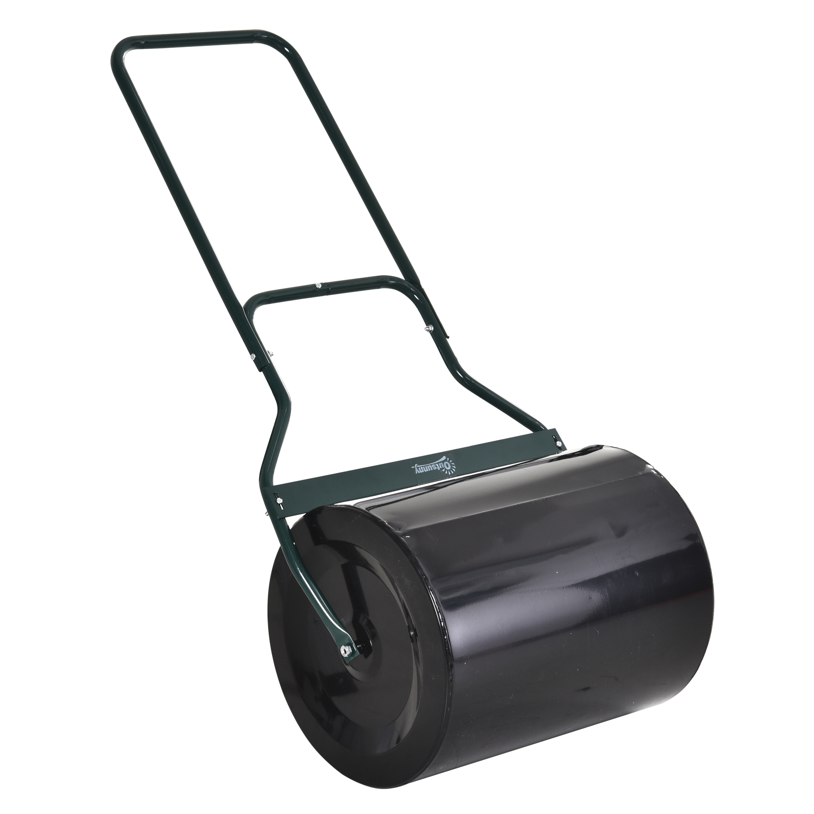 Mururull U-käepidemega aiarull aiarull läbimõõt 40 cm 60 l vee/liiva täidisega metall must 57 x 40 x 123 cm