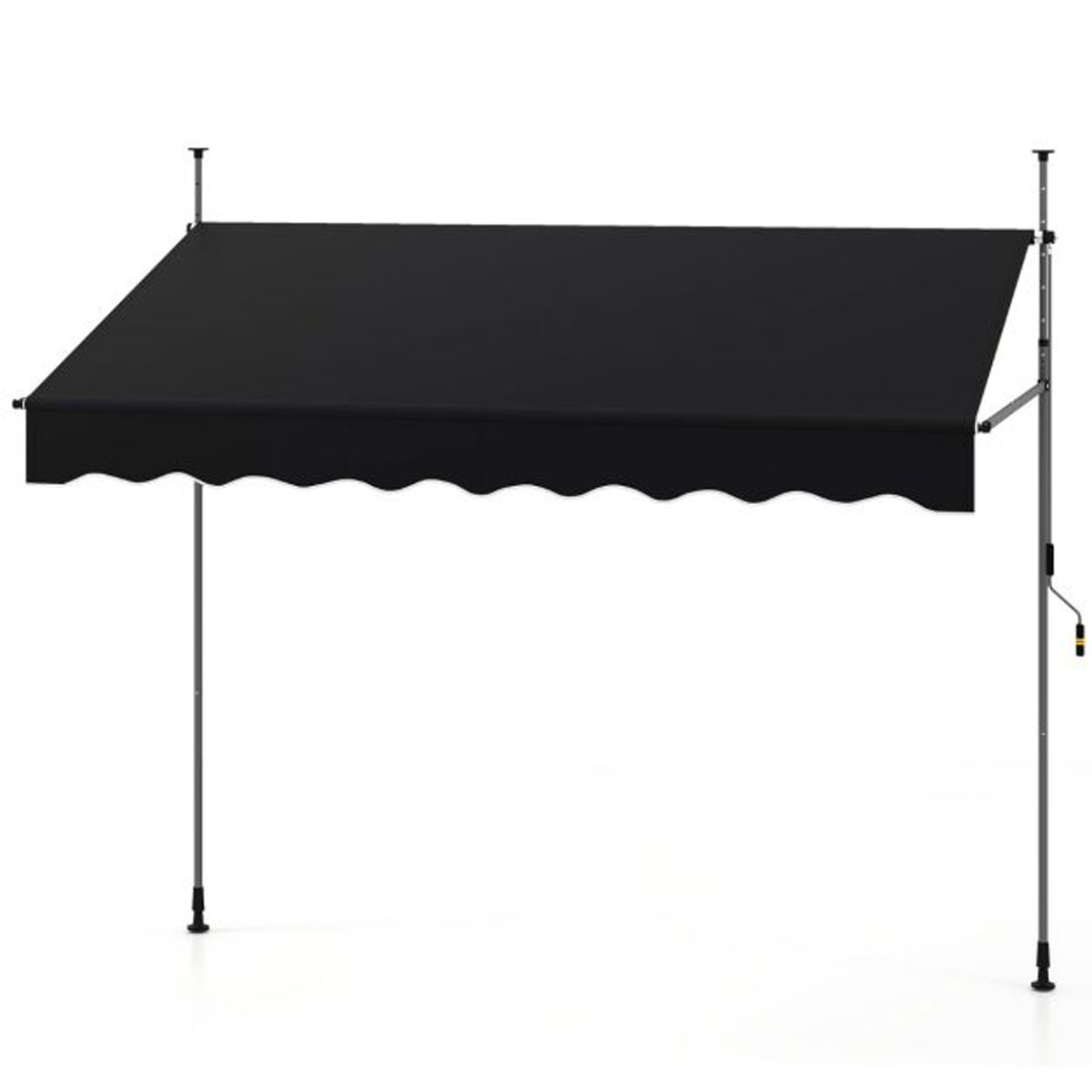 Käsitsi reguleeritav varikatus 250x300 cm must