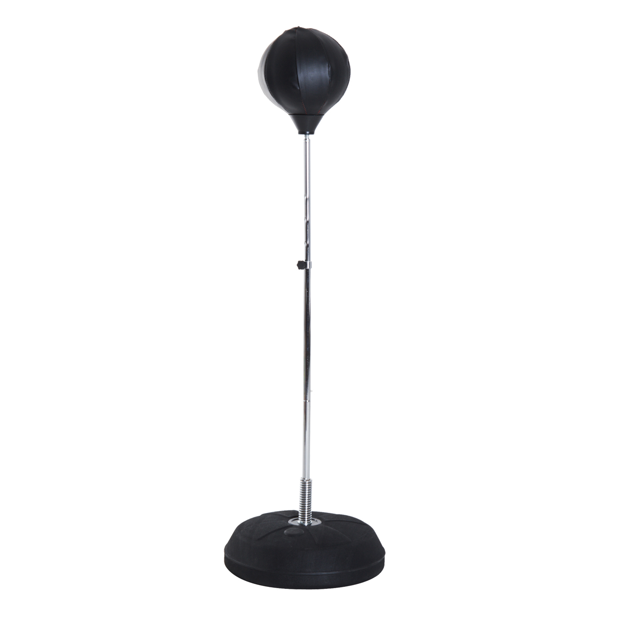 Poksikomplekt löögipalliga, kõrgus reguleeritav, poksikindad kaasas, 126-144 cm, must