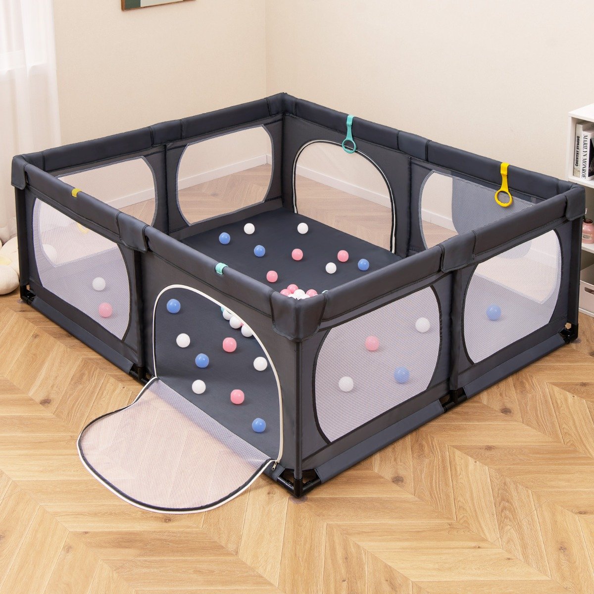 Beebi mänguaed 4 tõmberõngaga