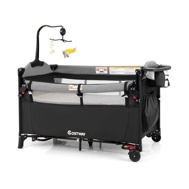 5-ühes kabriolett beebivoodi mähkimislauaga