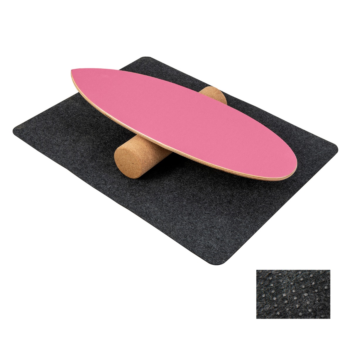 Tasakaalulaud puidust tasakaalulaud tasakaalutreener trikitahvel koduseks kasutamiseks sisaldab korgirulli kuum roosa