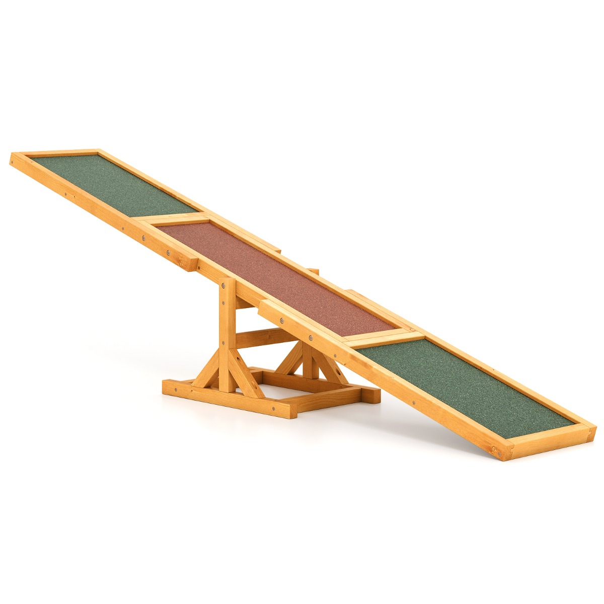 Holz-koera agility kiik koerte treening- ja mängukomplekt välijooksumänguasi ronimisplatvorm kollane