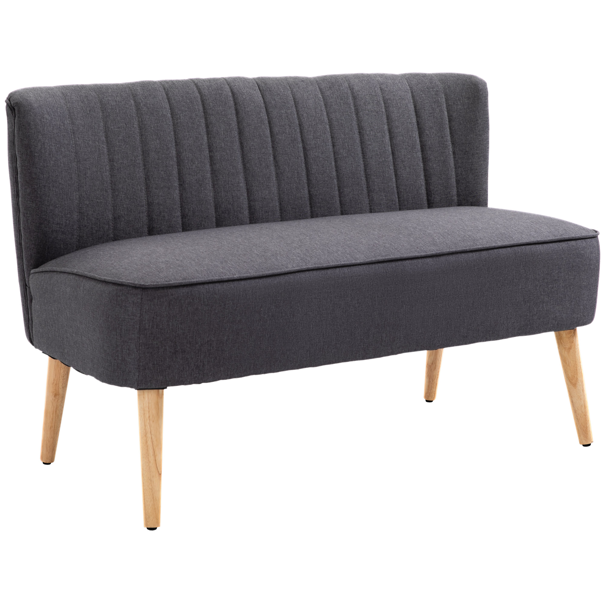 2-kohaline diivan, pehme polsterdusega, kergesti hooldatav kate, kuni 220 kg, 117 x 56,5 x 77 cm, tumehall