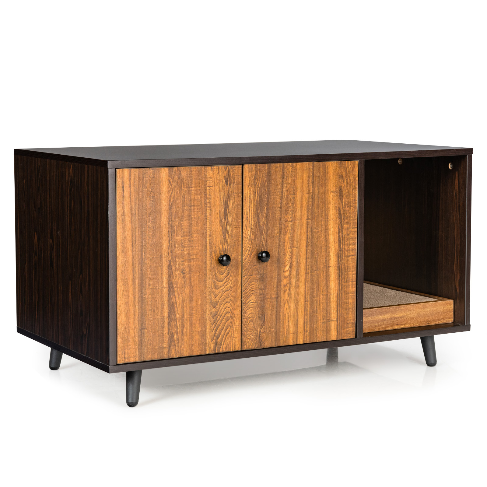 2-in-1 abilaud ja kassi kapp kraapimisplaadiga kassitualett 90 x 50 x 50 cm