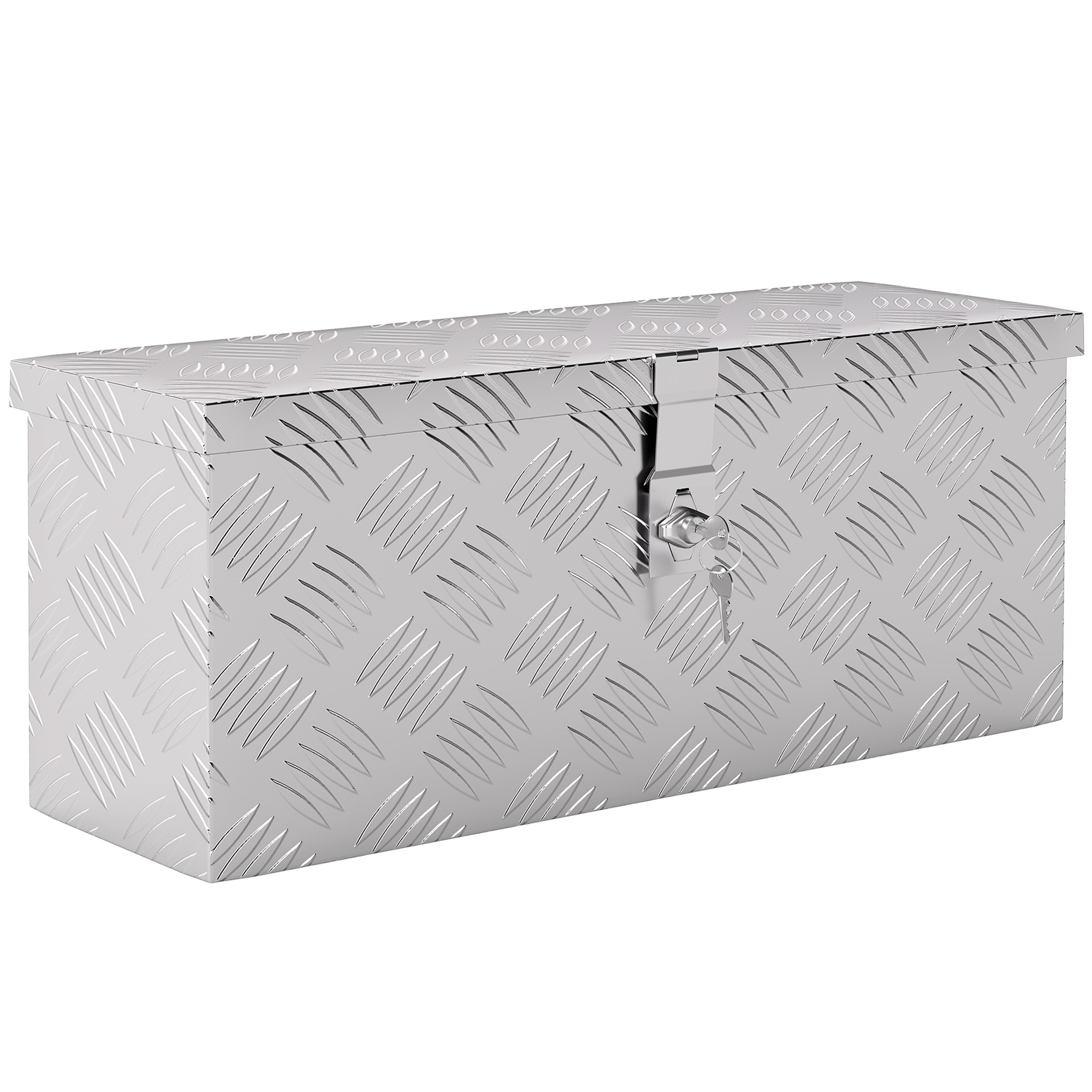 HOMCOM alumiiniumist lukuga ja võtmetega tööriistakast 50 x 15,5 x 20,5 cm
