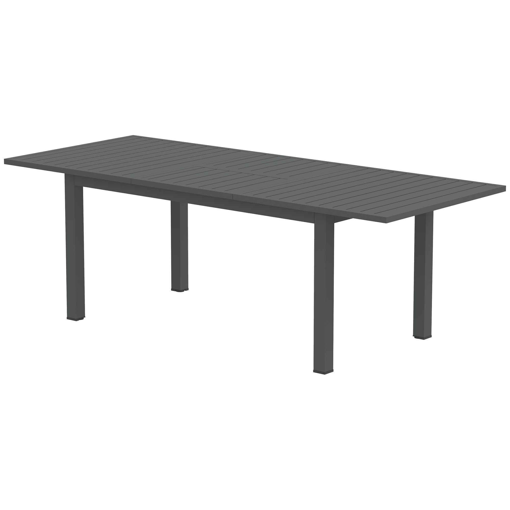 Pikendatud aialaud, alumiinium, 160/220x90 cm, ilmastikukindel, rõdulaud, libisemiskindel, buffetlaud, hall
