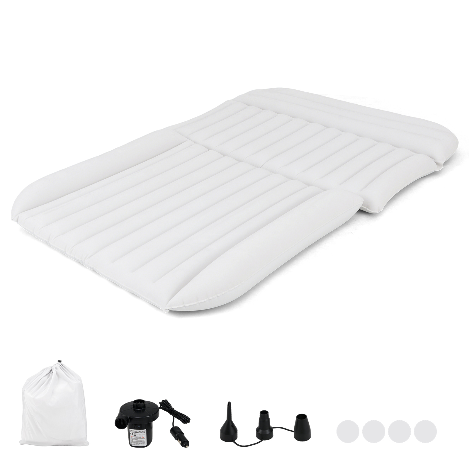 Auto madrats 190 x 130 cm suv kahepoolselt täispuhutav õhkmadrats koos pumbaga bee