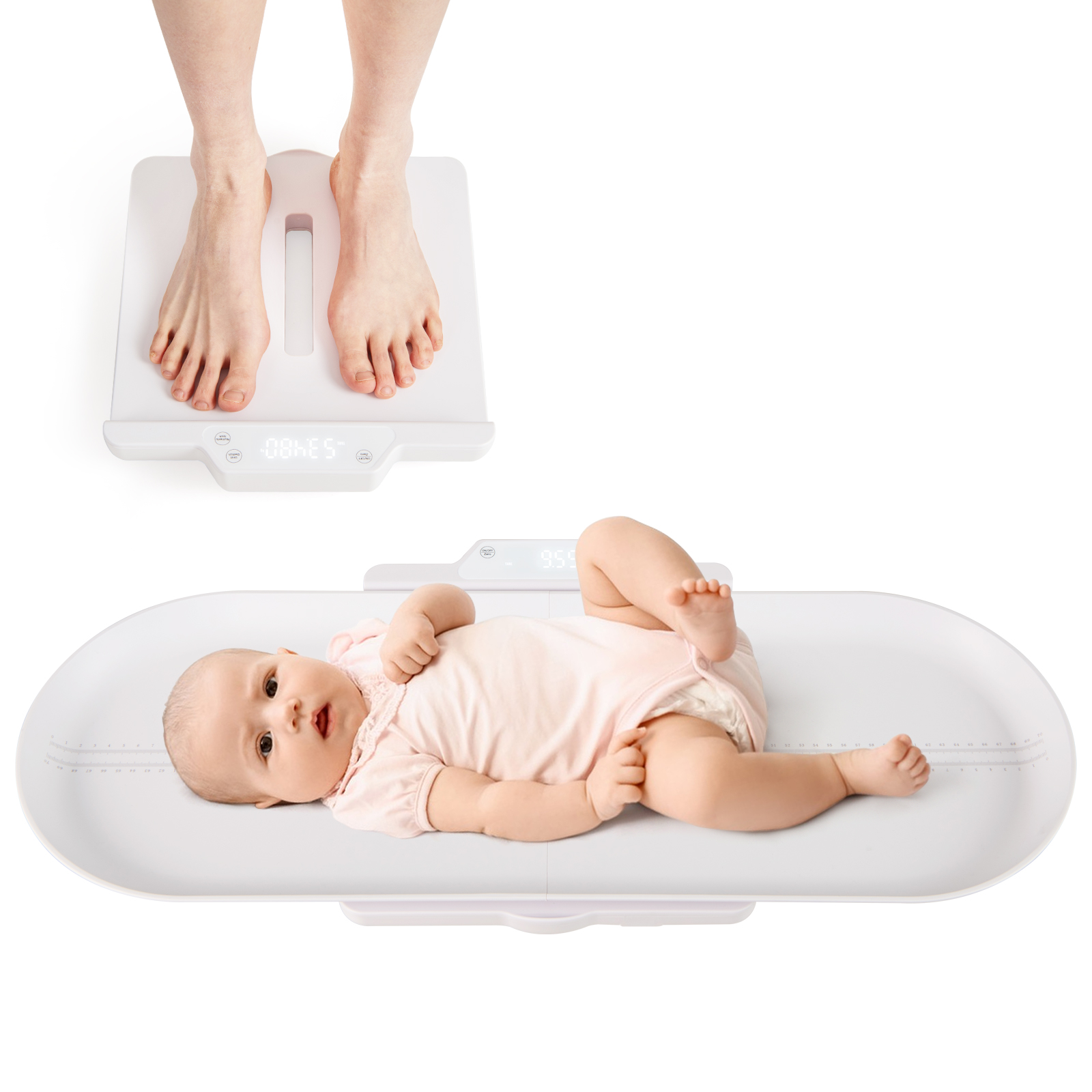 Beebikaal digitaalne lemmikloomakaal imikukaal loomakaal eemaldatava alusega