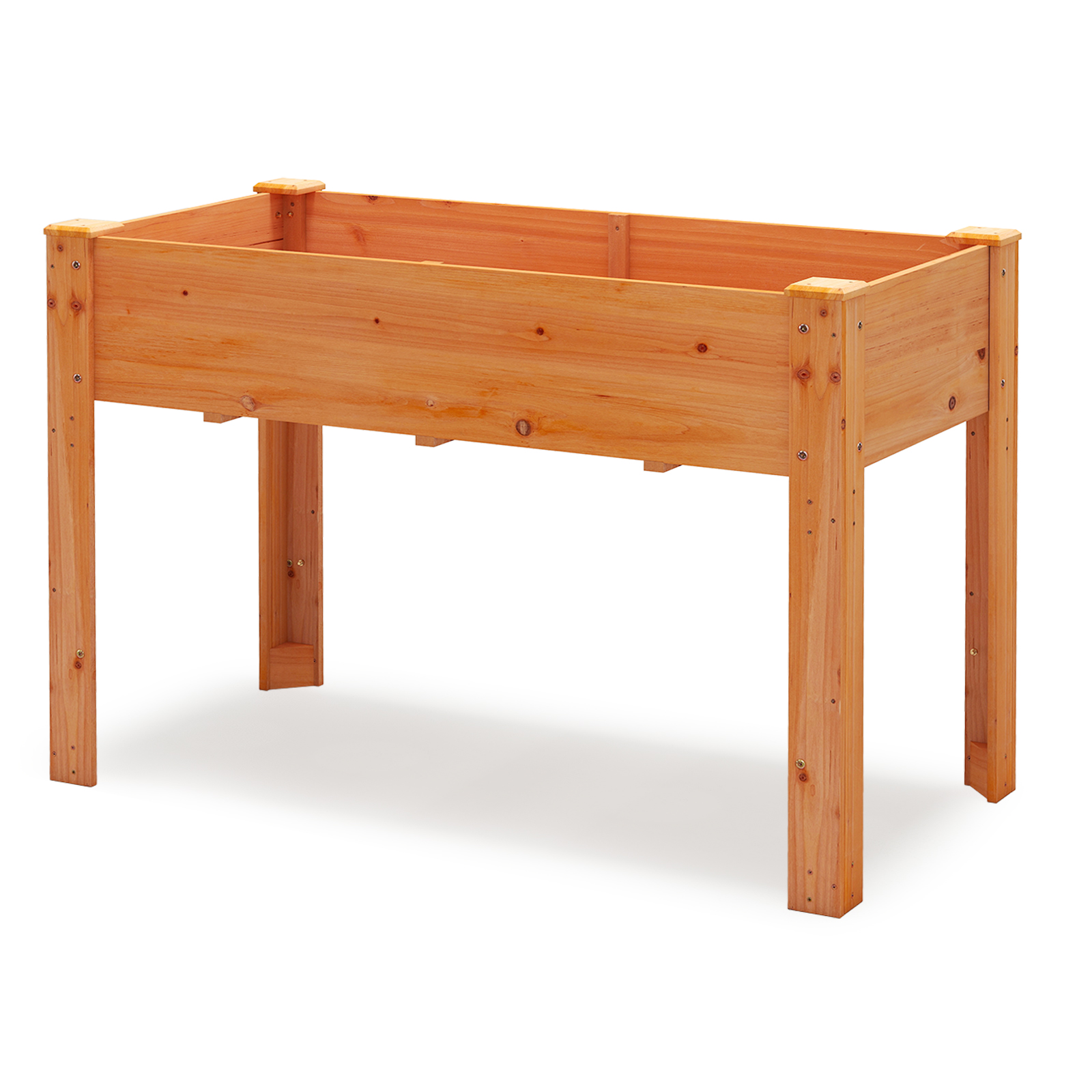 Kõrgpeenar puit tõstetud aiaplaat istutuskast drenaaiavadega köögiviljapeenar istutuskast ristkülikukujuline 120 x 60 x 82 cm pruun