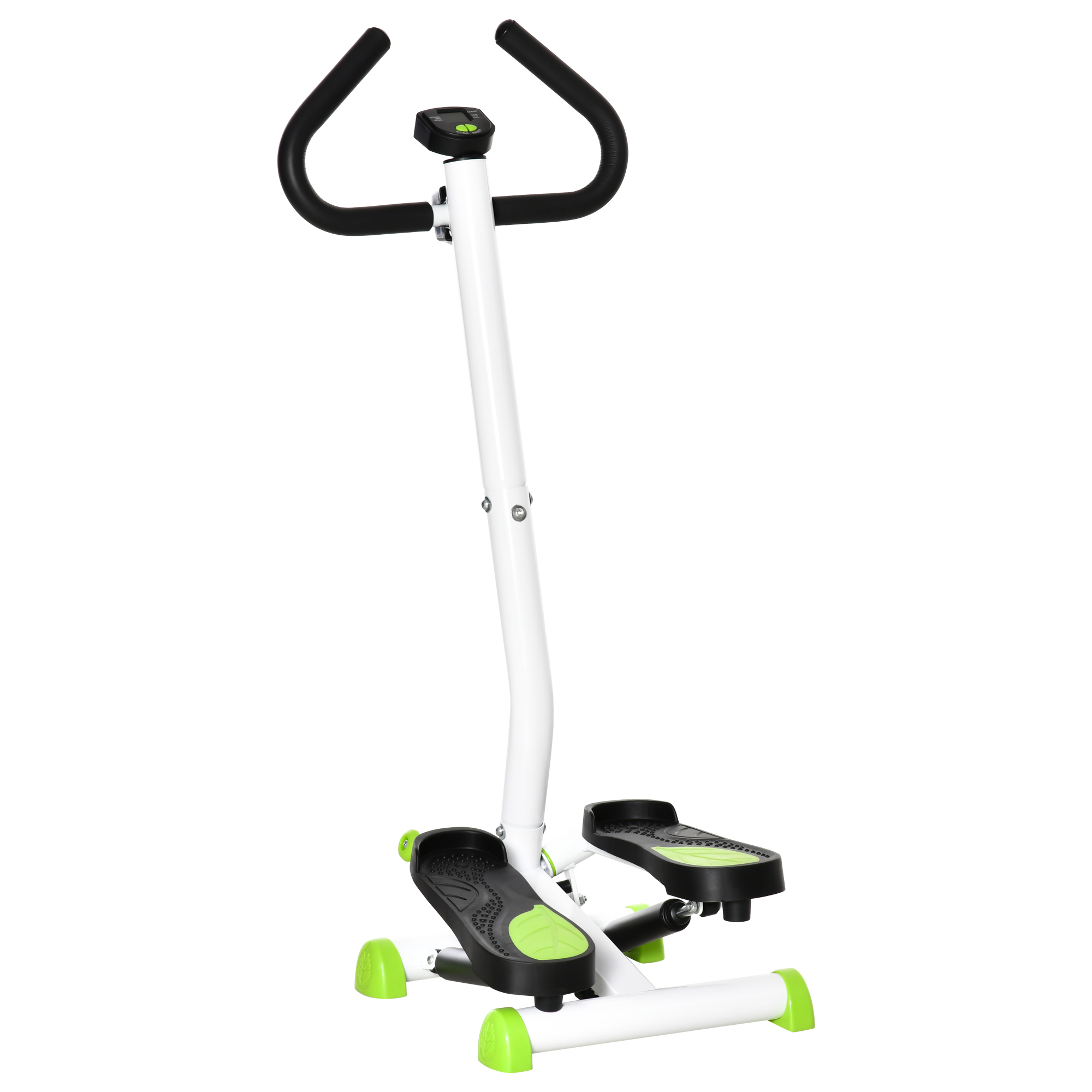 Aeroobika stepper (55 x 44 x 108 cm), must ja roheline