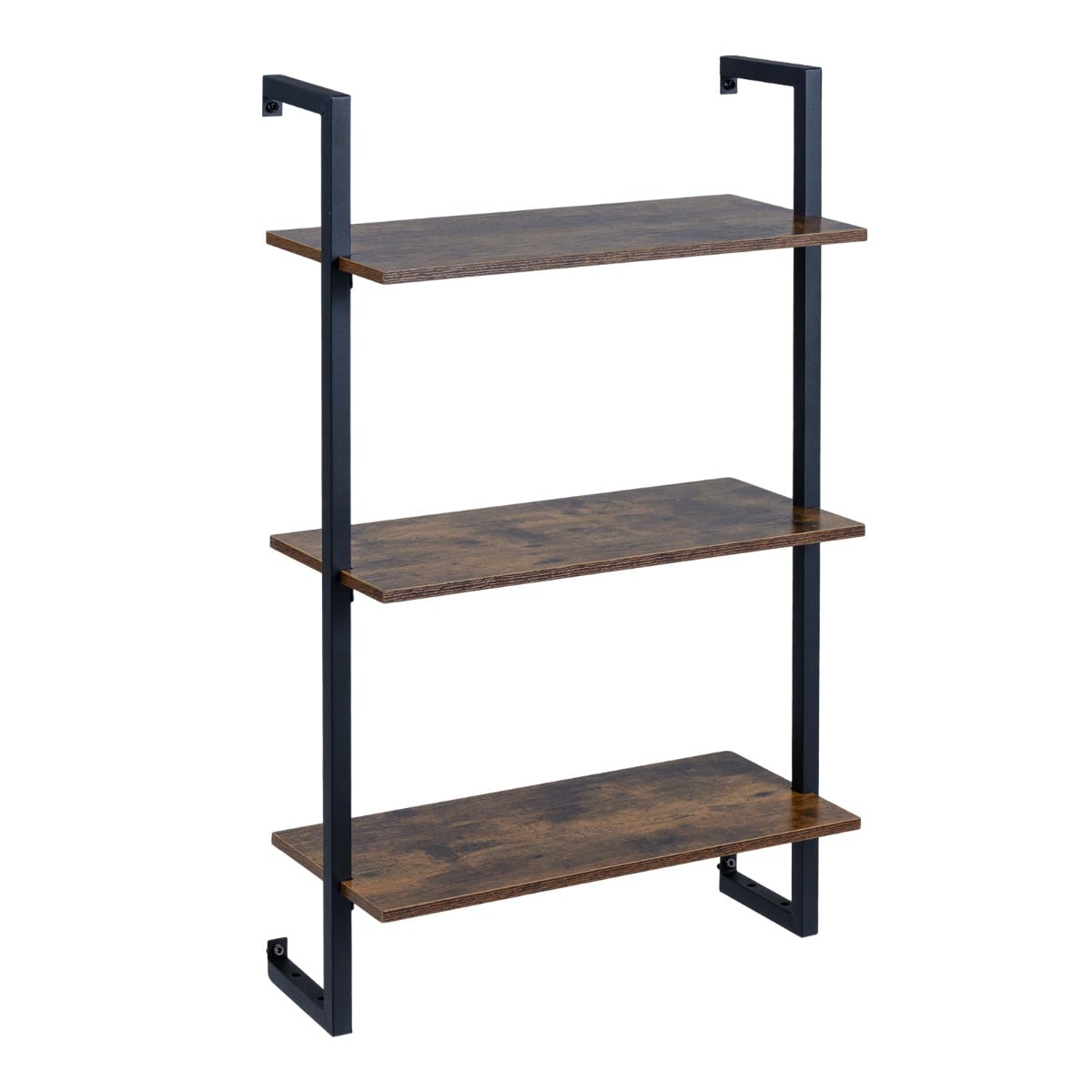 3-astmeline seinariiul metallraamiga, ujuv köögiriiul, hoiuriiul, pruun