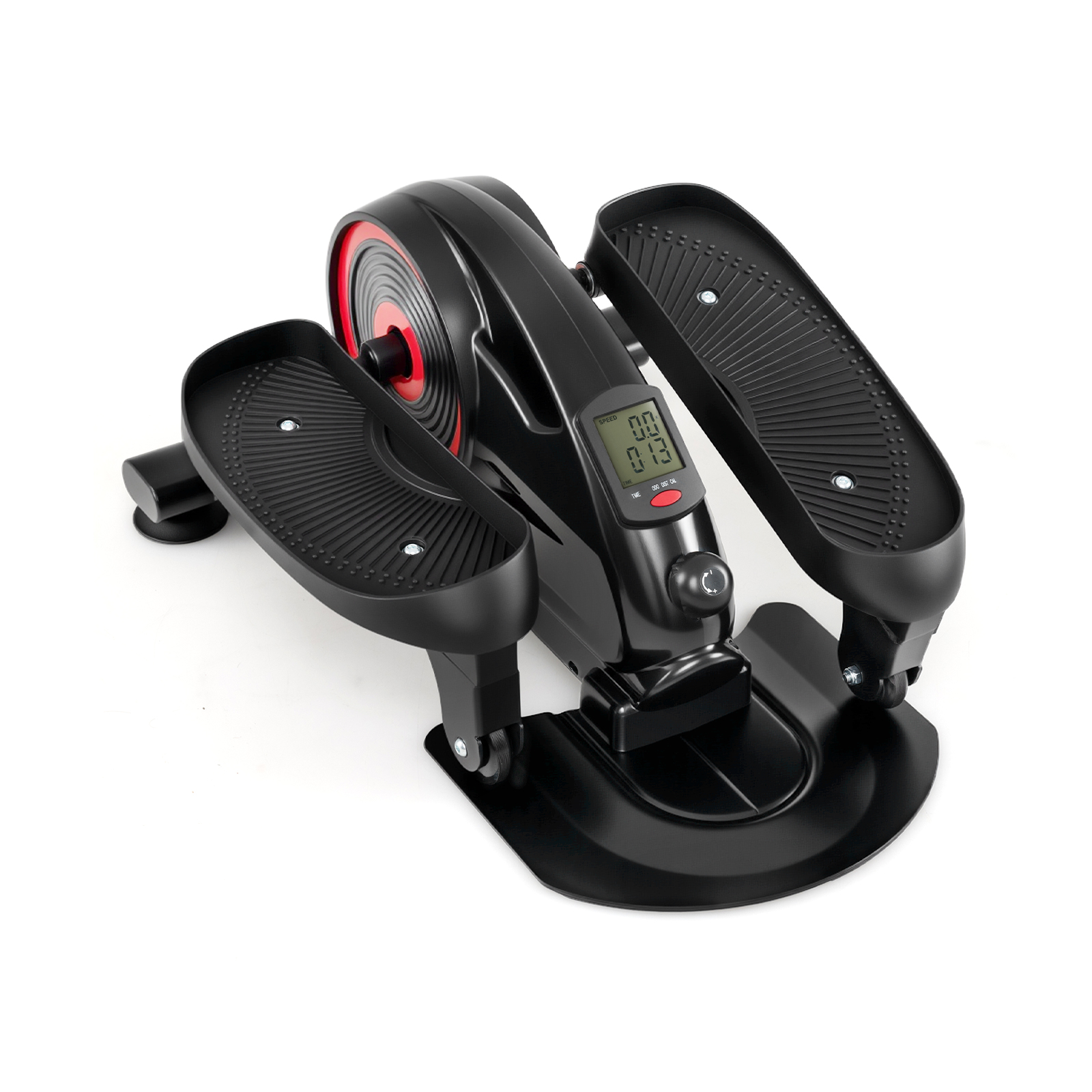 Elliptiline trenažöör pedaalidega, reguleeritava magnettakistusega ja sosinvaikne, must