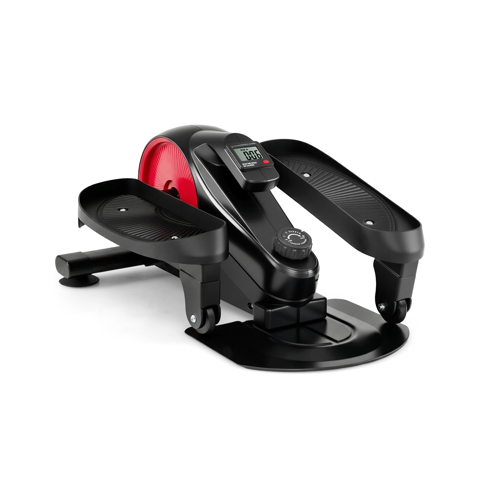 Elliptiline trenažöör reguleeritava magnettakistusega ja vaikse LCD-ekraaniga, must