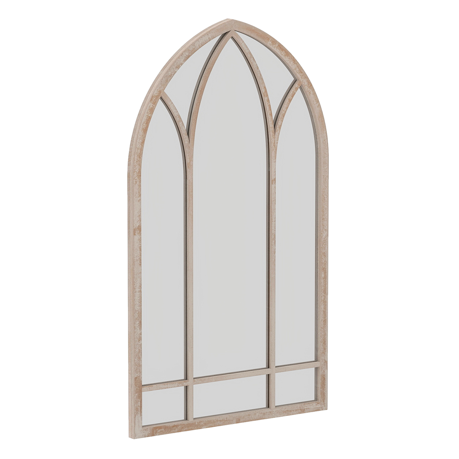 Talumaja aknaraamipeegel, kumer seinapeegel, 83 x 48 x 2 cm, hall