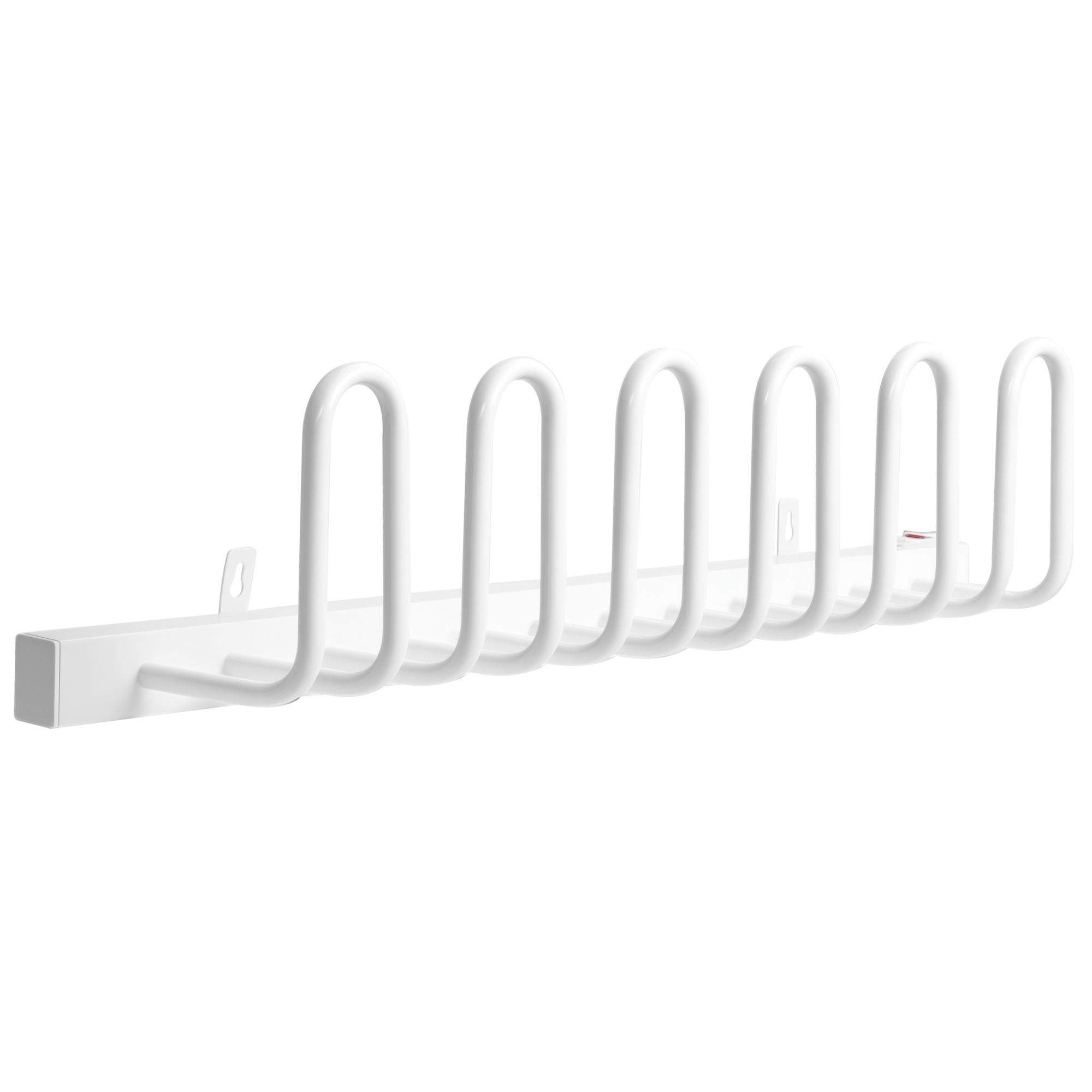 Elektriline kingakuivati, temperatuur kuni 55°C, seinale kinnitatav, terasest, valge, 76 x 13 x 17 cm