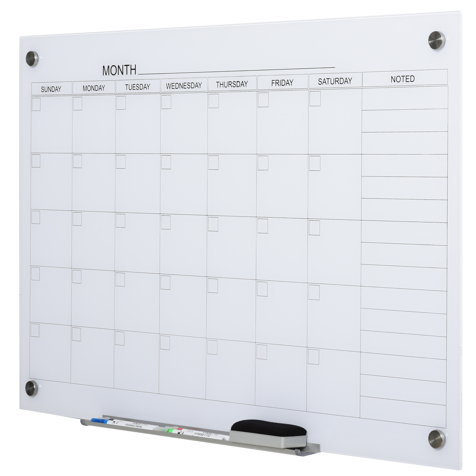 Valge tahvli kalender 90 x 60 cm seinakalender pliiatsialusega, kuivkustutatav nädalaplaneerija 4 pliiatsi, kustutuskummi ja kuukalender kontorisse, kooli kööki ja koju