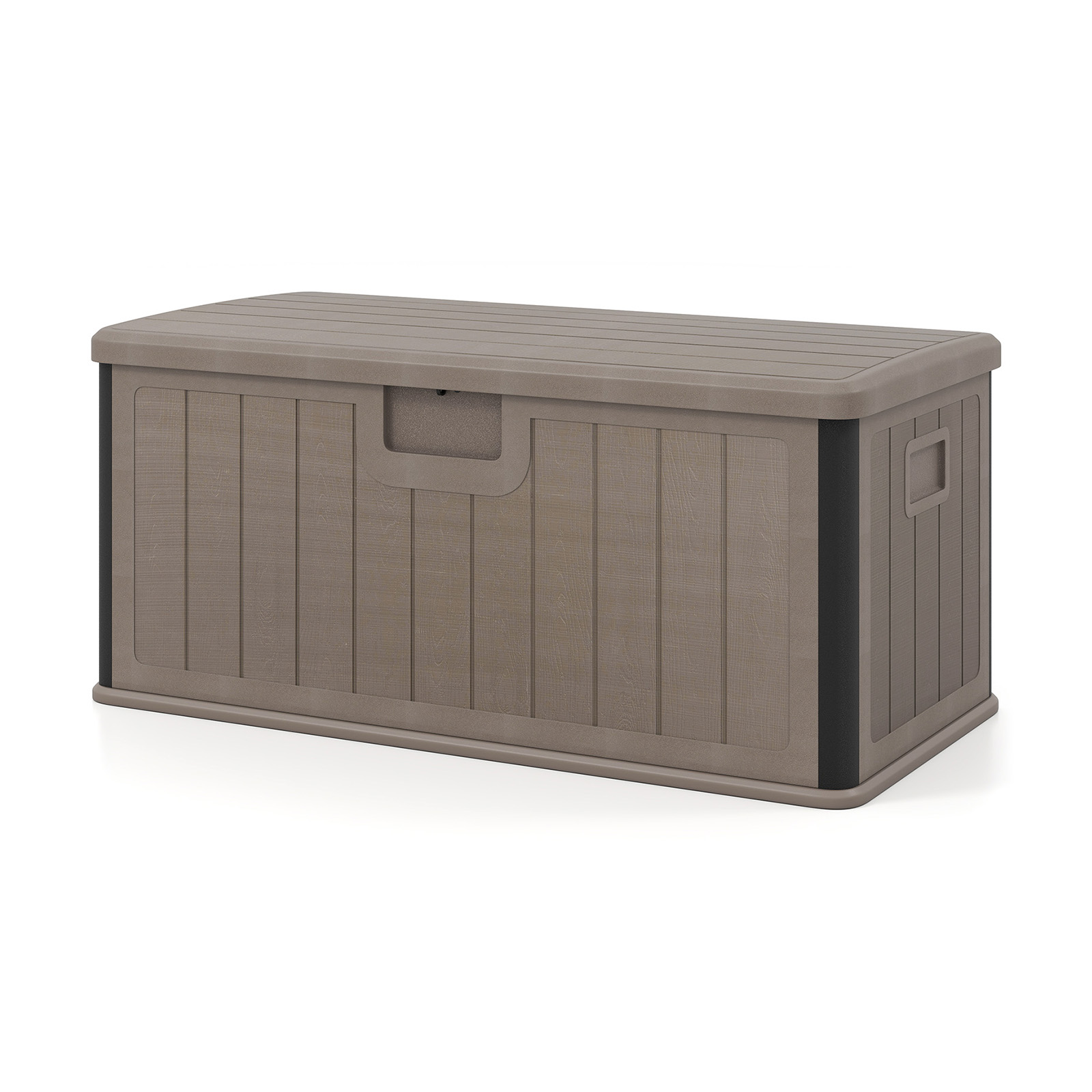 Gartenbox 378 l veekindel aiakast lukustatava kaanega padjade hoiukast pruun