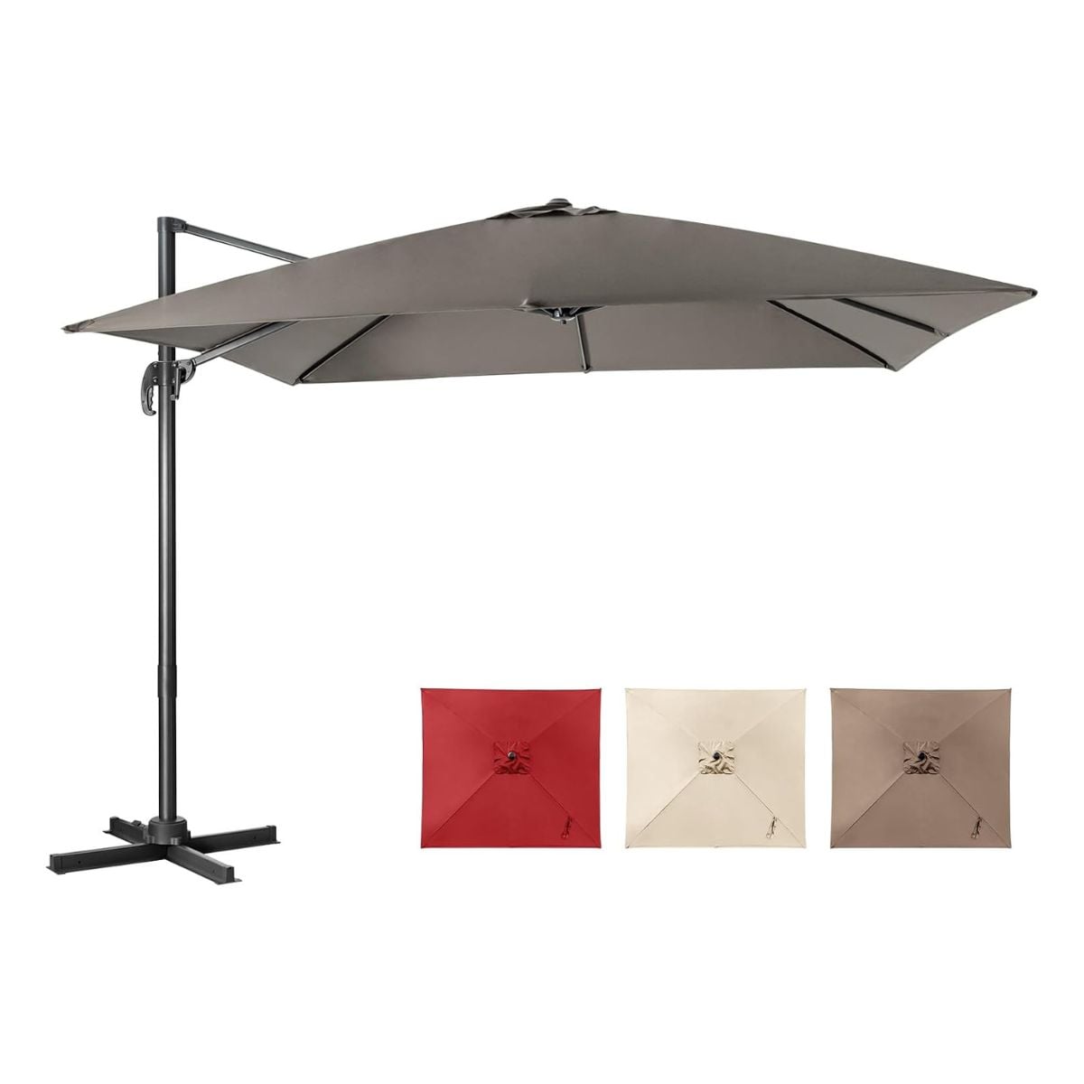 Kolme kaldenurgaga päikesevari, konsoolvari, 300 x 300 x 273 cm, hall