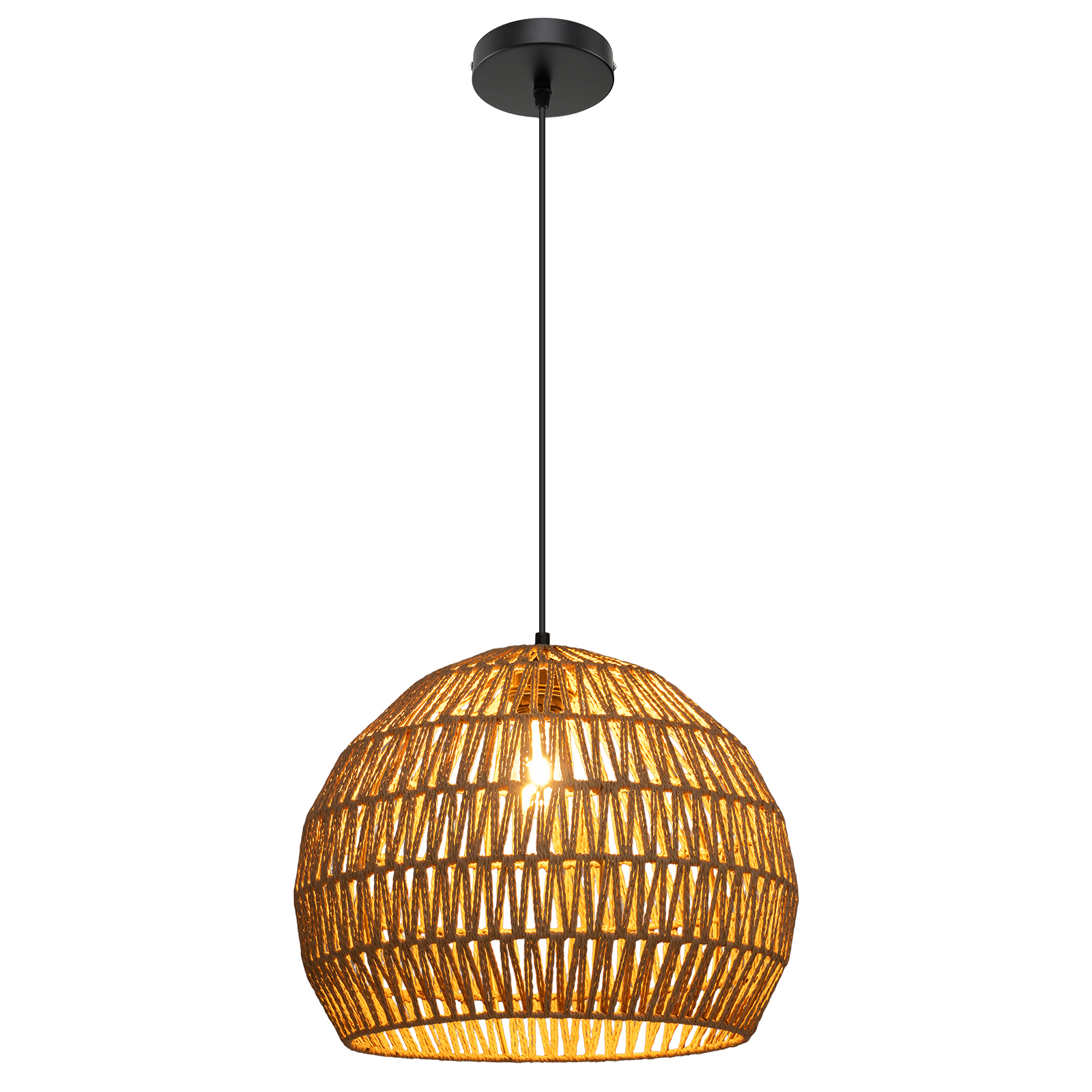 Punutud rippvalgusti boho laevalgusti reguleeritava riputuskõrgusega rippvalgusti kohv