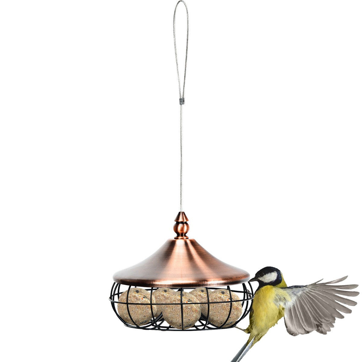 Õuelindude söötja rippuv metslindude söötja 17 x 17 x 14 cm