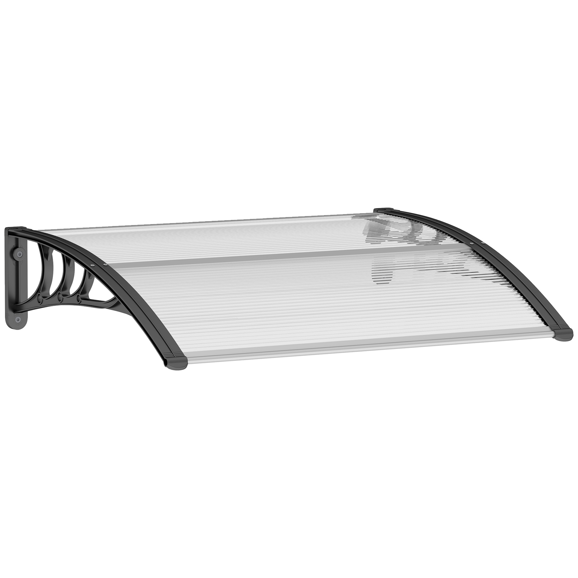 Välisukse varikatus 100 x 75 cm, kaldvarikatus, läbipaistev polükarbonaat