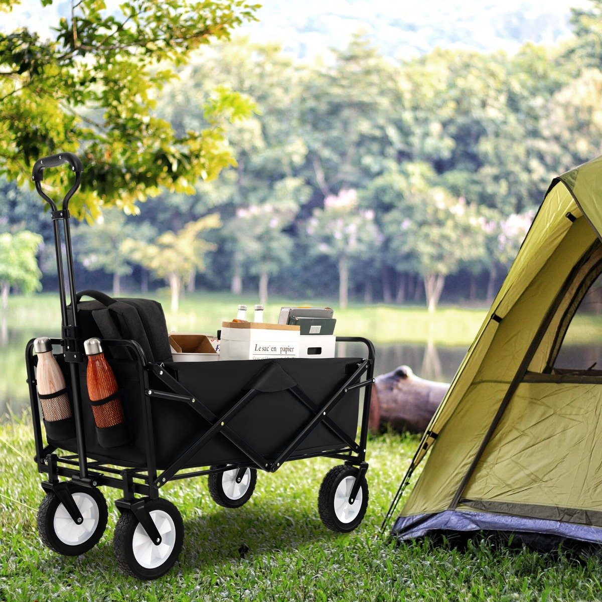 Kokkupandav reguleeritava käepidemega käsikäru