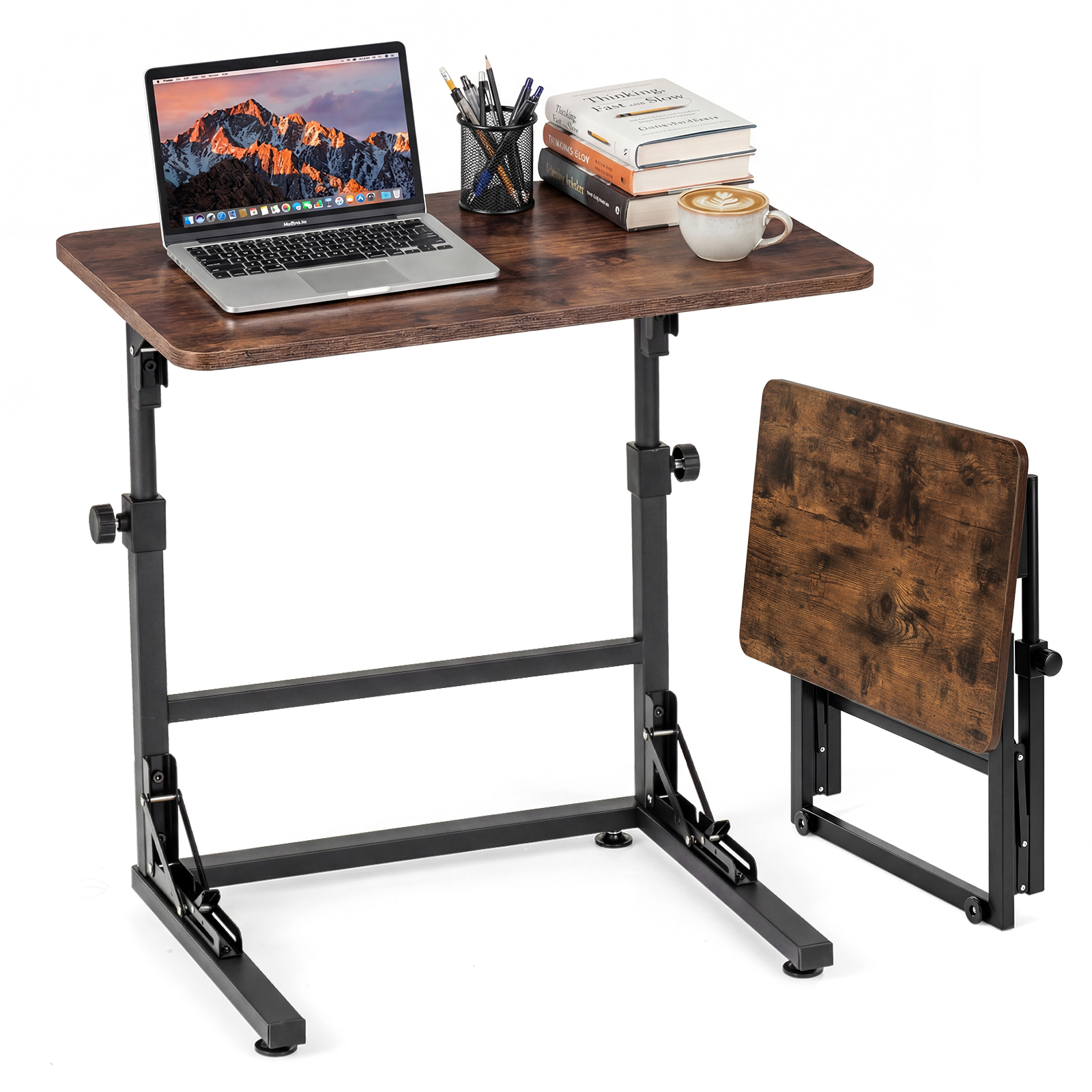 Kõrguse reguleerimisega voodilaud, kokkupandav imetamislaud, C-kujuline sülearvutilaud, abilaud