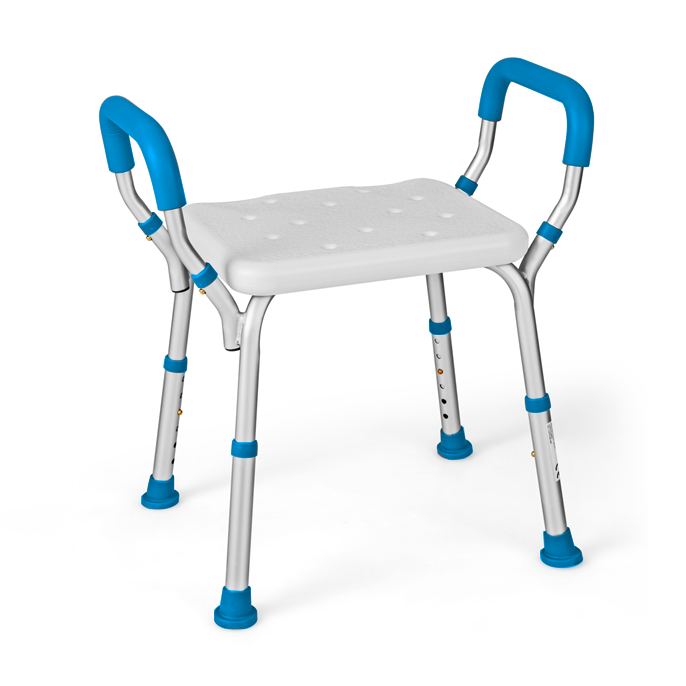 Reguleeritava kõrgusega duitool alumiiniumist duipink 100 kg kandevõimega libisemiskindlate kummijalgadega sinine